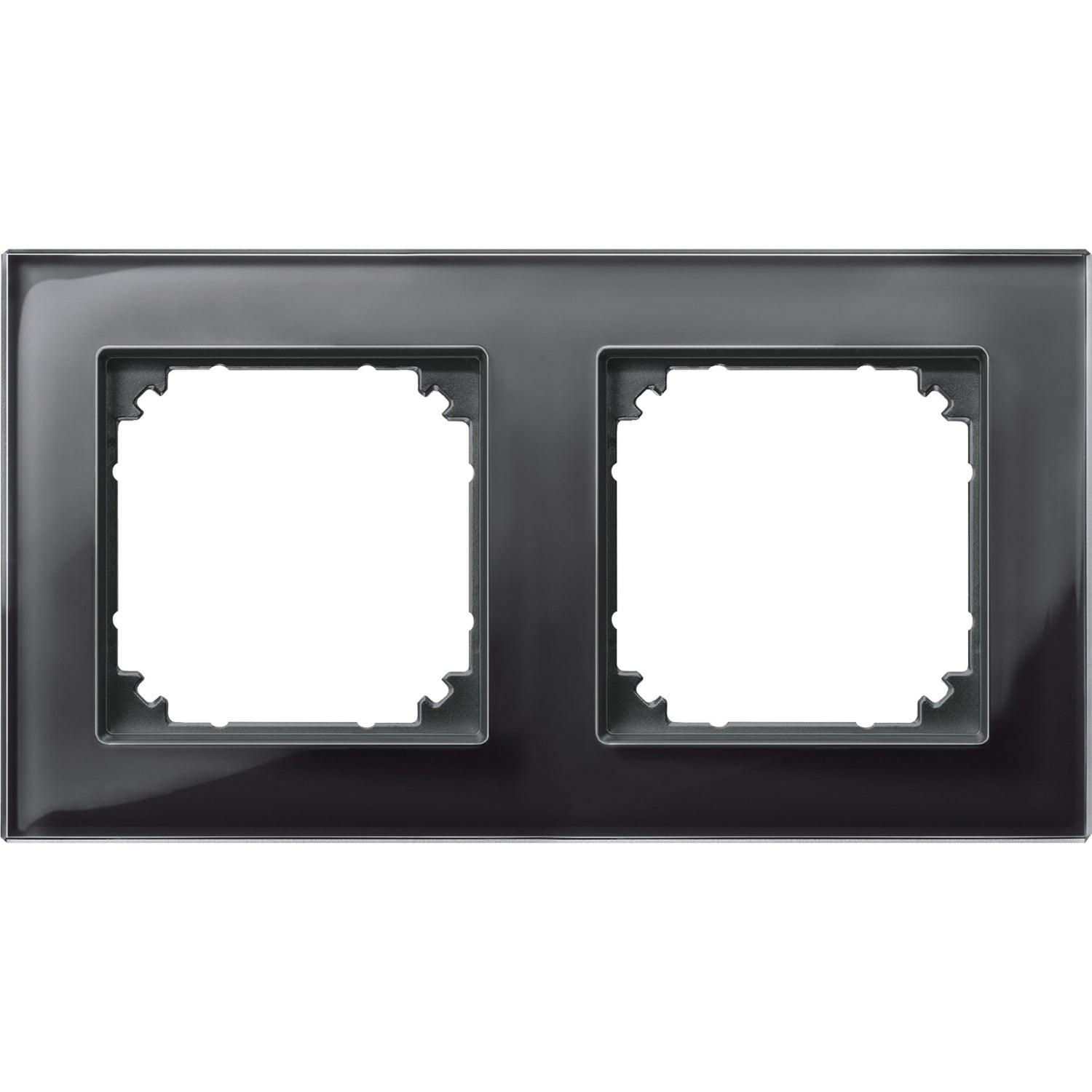 Rahmen aus Glas für zwei Einheiten, waagerecht und senkrecht montierbar, Typ 489203