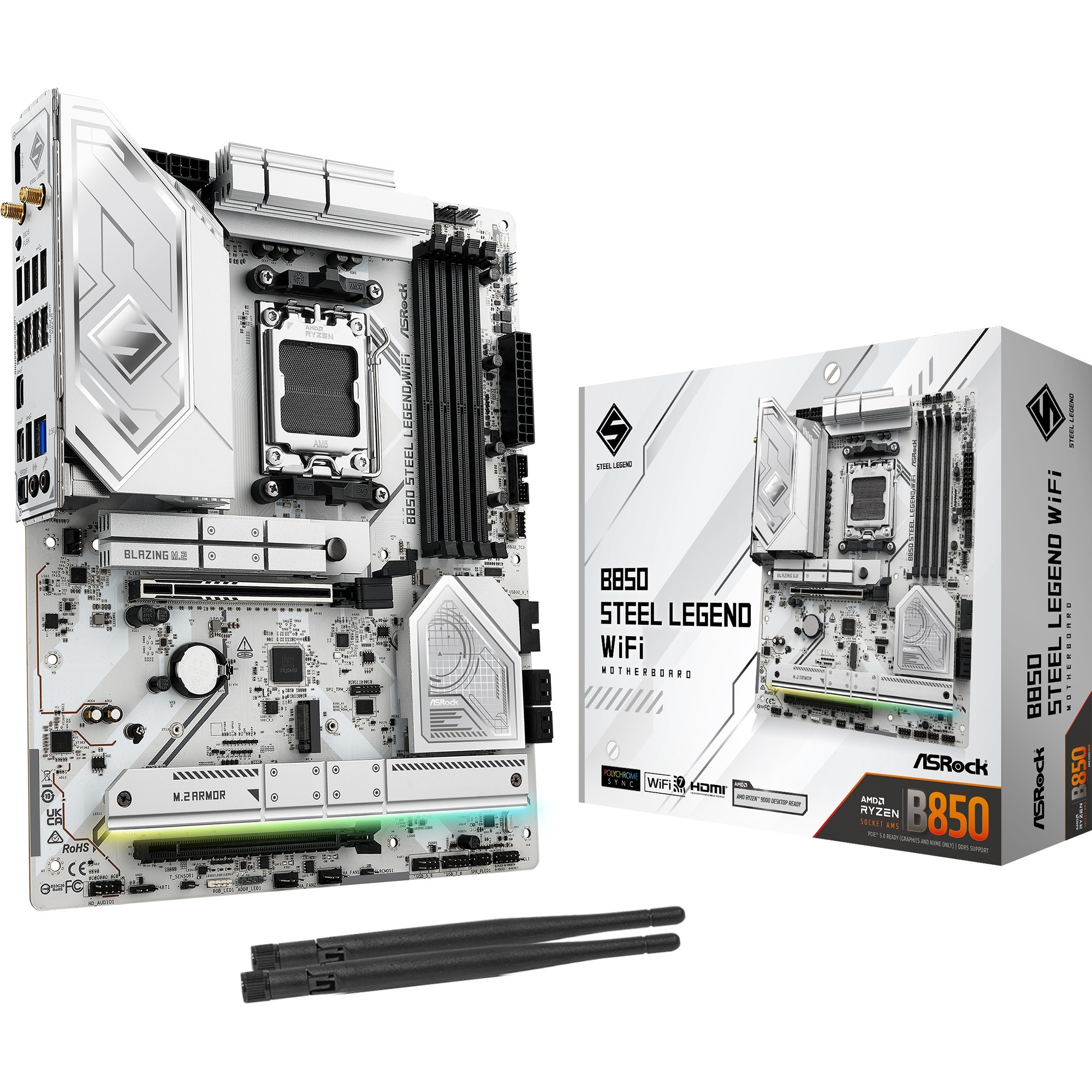 B850 Steel Legend WiFi, Mainboard