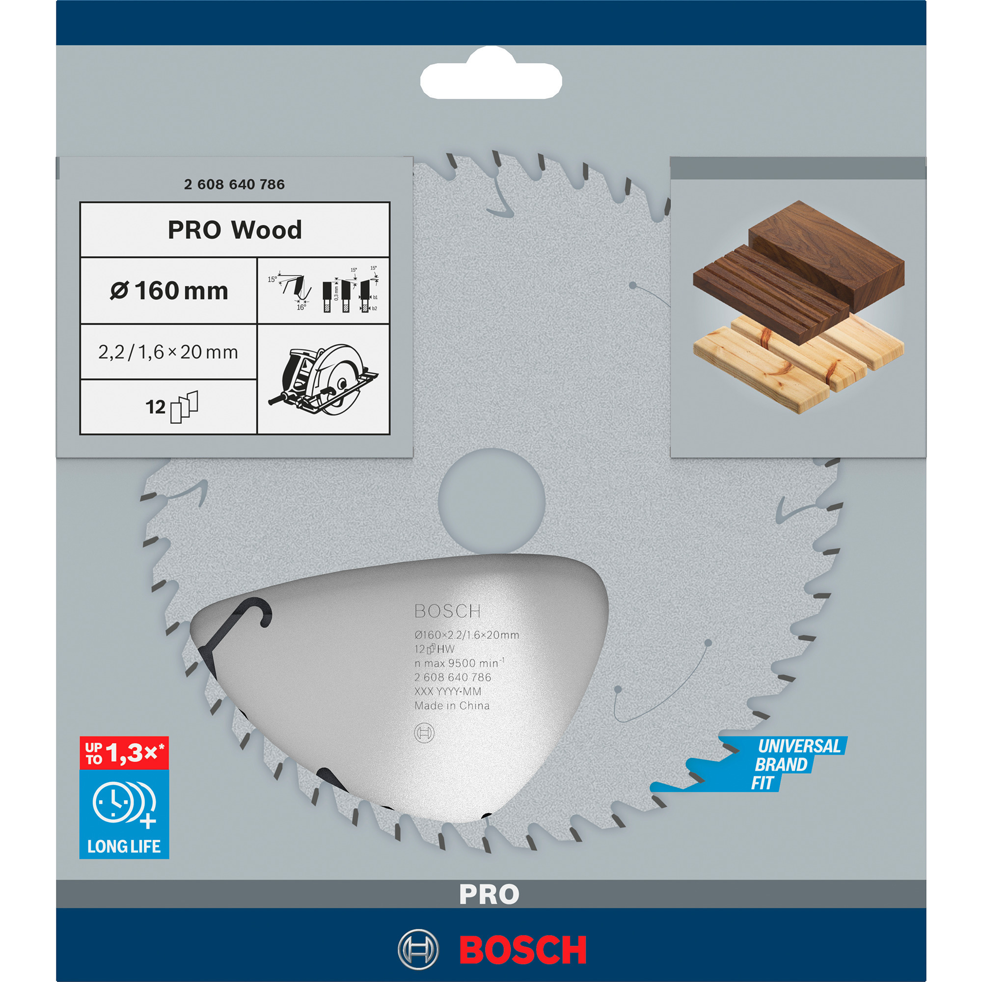 PRO Wood Kreissägeblatt, Ø 160mm, 12Z