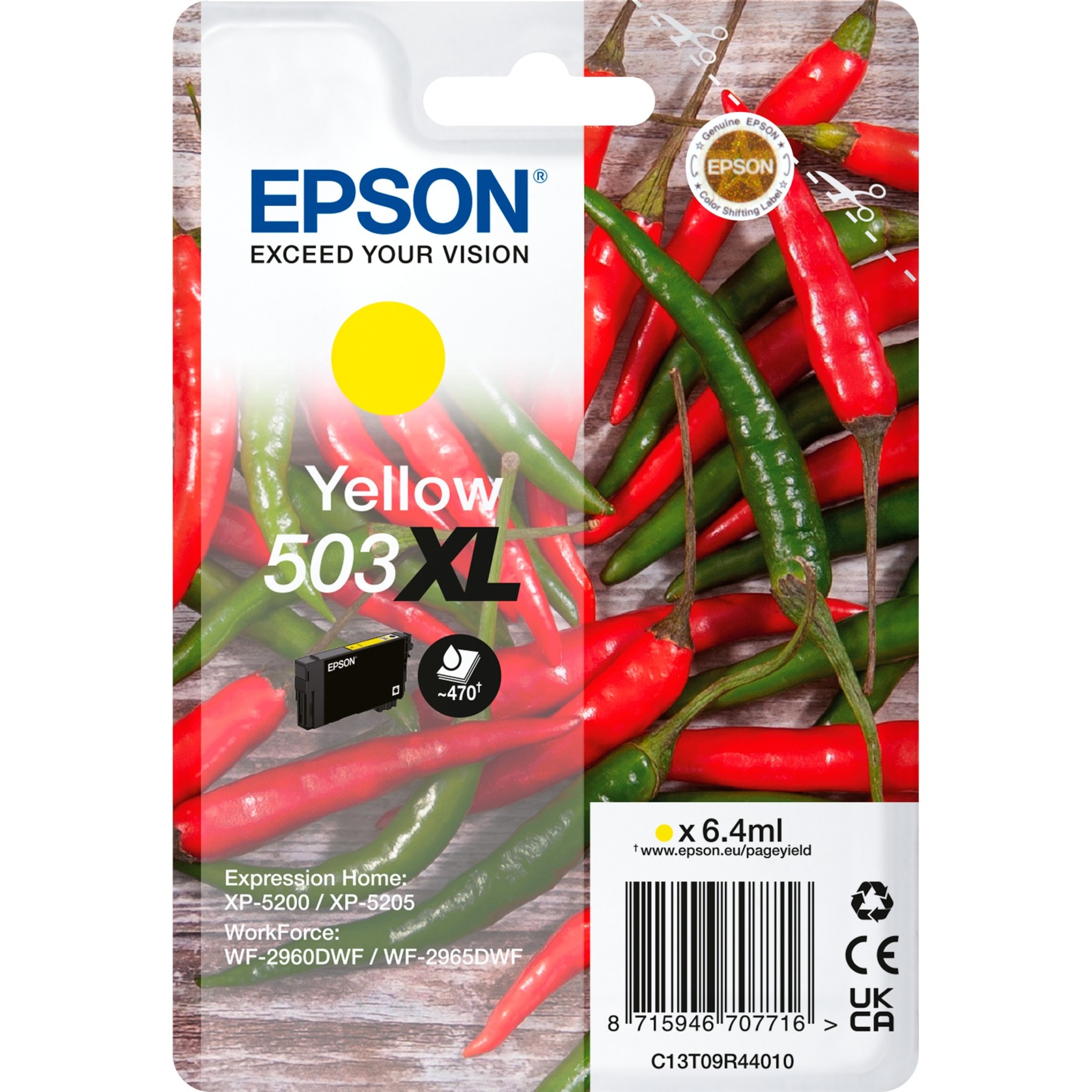 Epson Original 503XL Chilischoten Druckerpatrone - gelb (C13T09R44010)