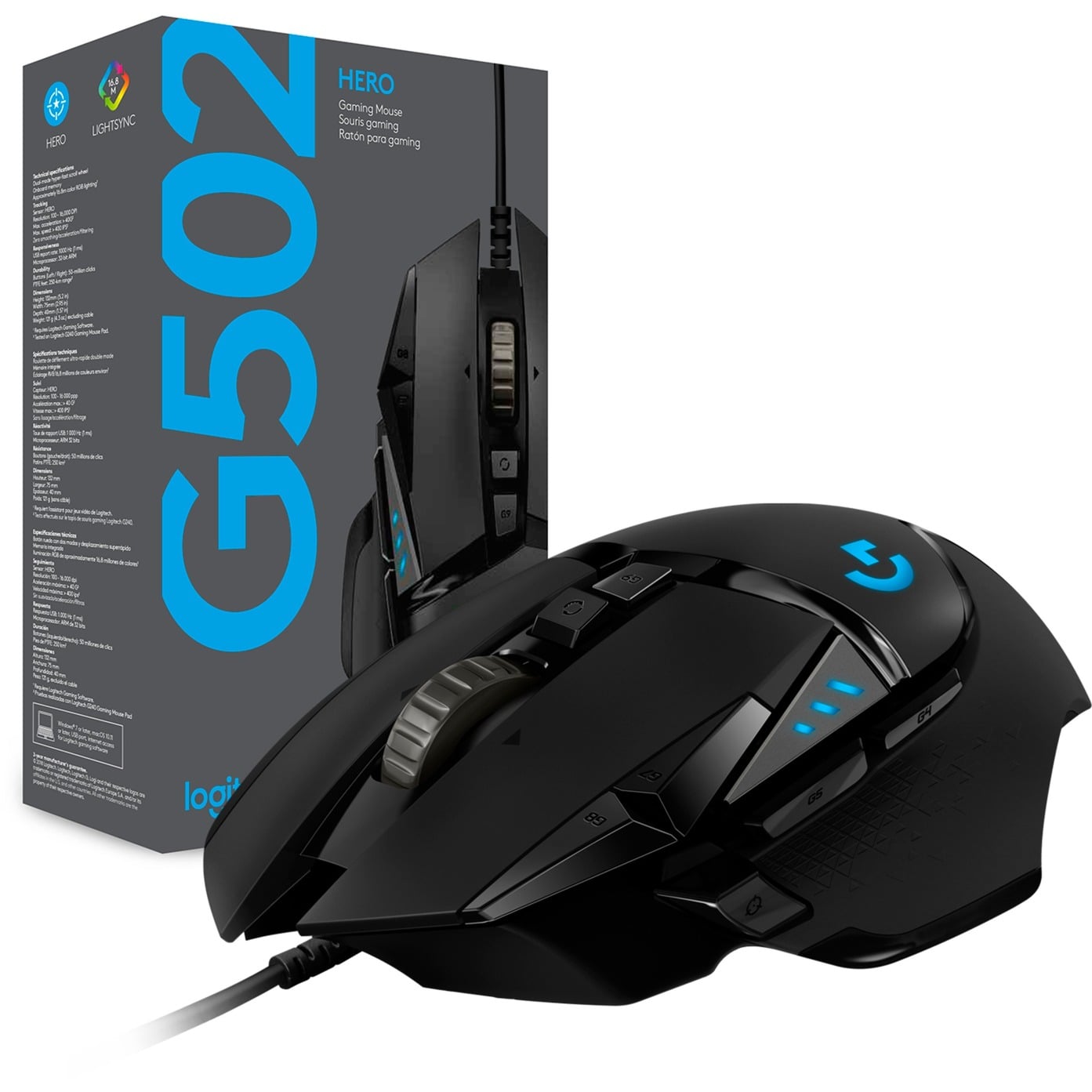 logitech g502 hero gaming maus