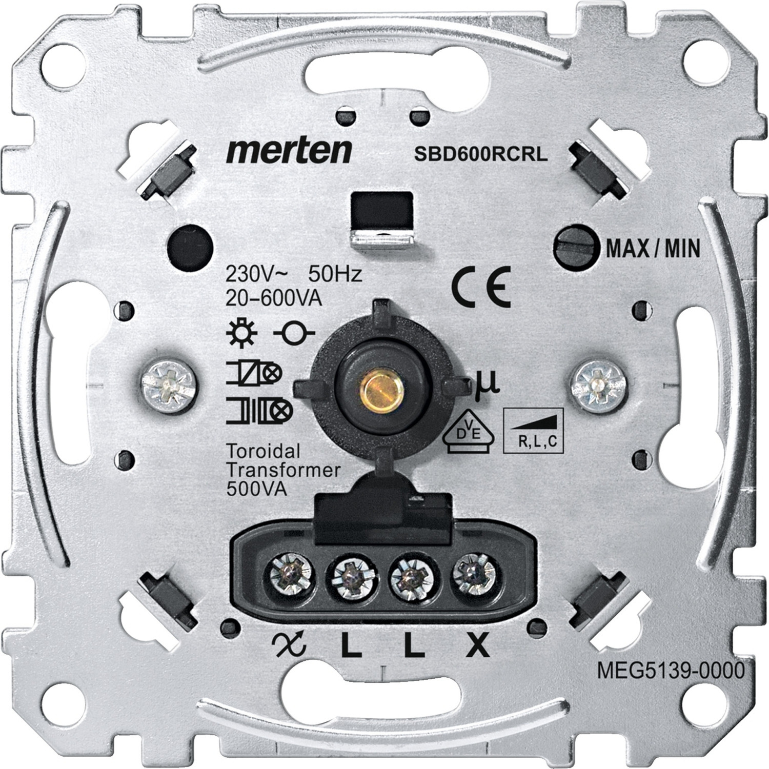 Universal-Drehdimmer-Einsatz 20 bis 600 Watt/Voltampere MEG5139-0000