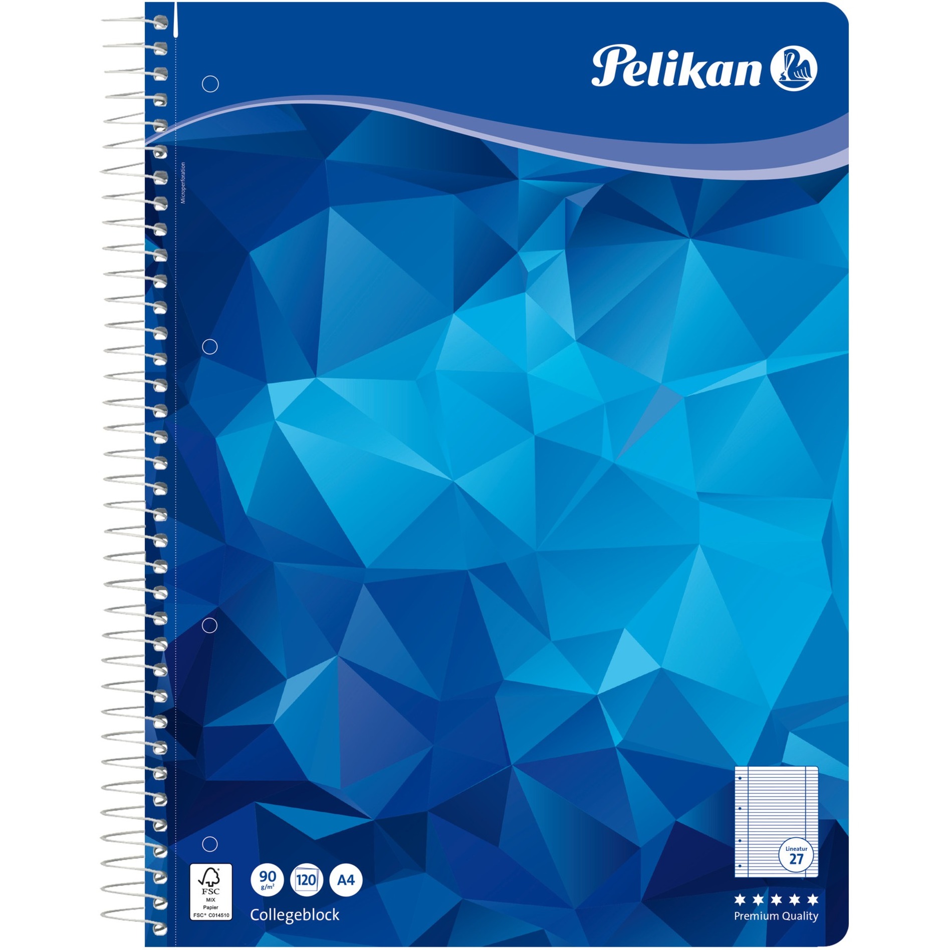 Pelikan Spiralblock liniert 27 A4, College Block | 04012700100092 Pelikan Spiralblock liniert 27 A4, College Block | 04012700100092