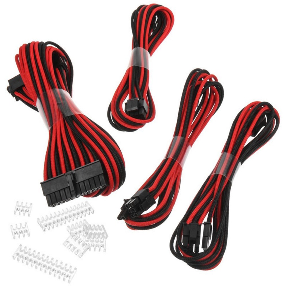 Phanteks Verlängerungskabel-Set Black/Red, 4-teilig | 00886523500704 Phanteks Verlängerungskabel-Set Black/Red, 4-teilig | 00886523500704