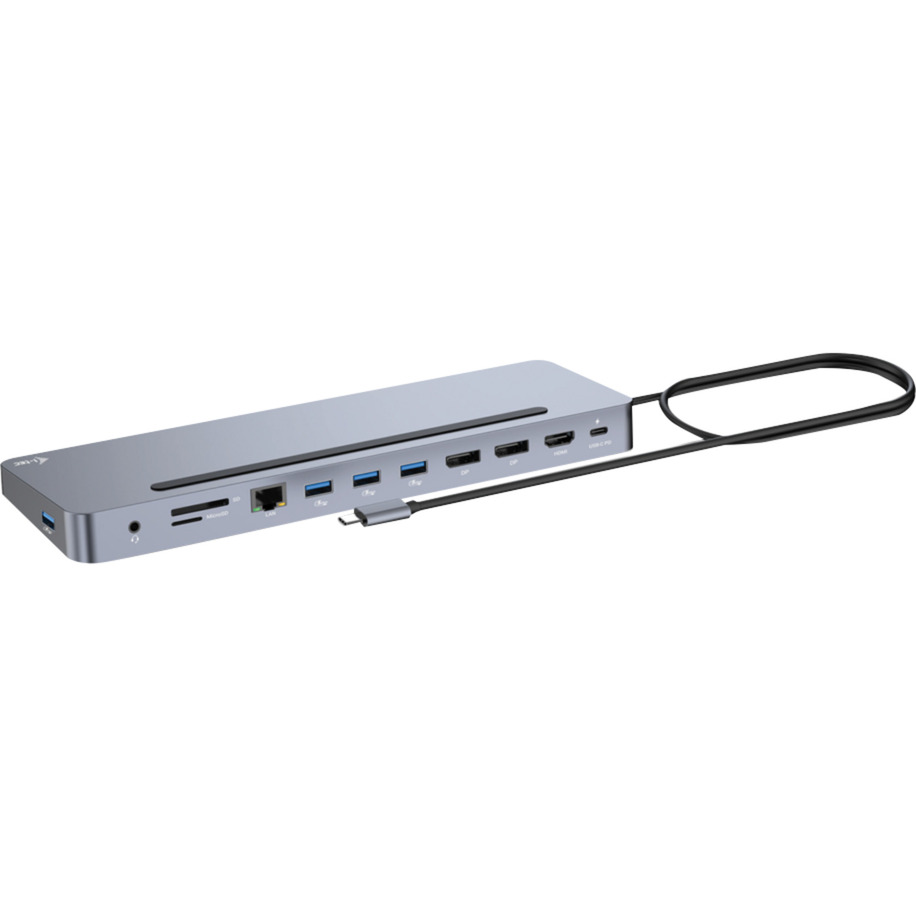 USB-C Metal Ergonomic Triple 4K Docking Station, Dockingstation