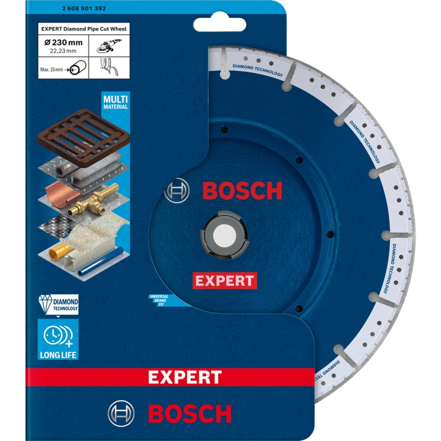 Bosch Diamanttrennscheibe EXPERT Diamond Pipe Cut Wheel, Ø 230mm | 04059952584553 Bosch Diamanttrennscheibe EXPERT Diamond Pipe Cut Wheel, Ø 230mm | 04059952584553