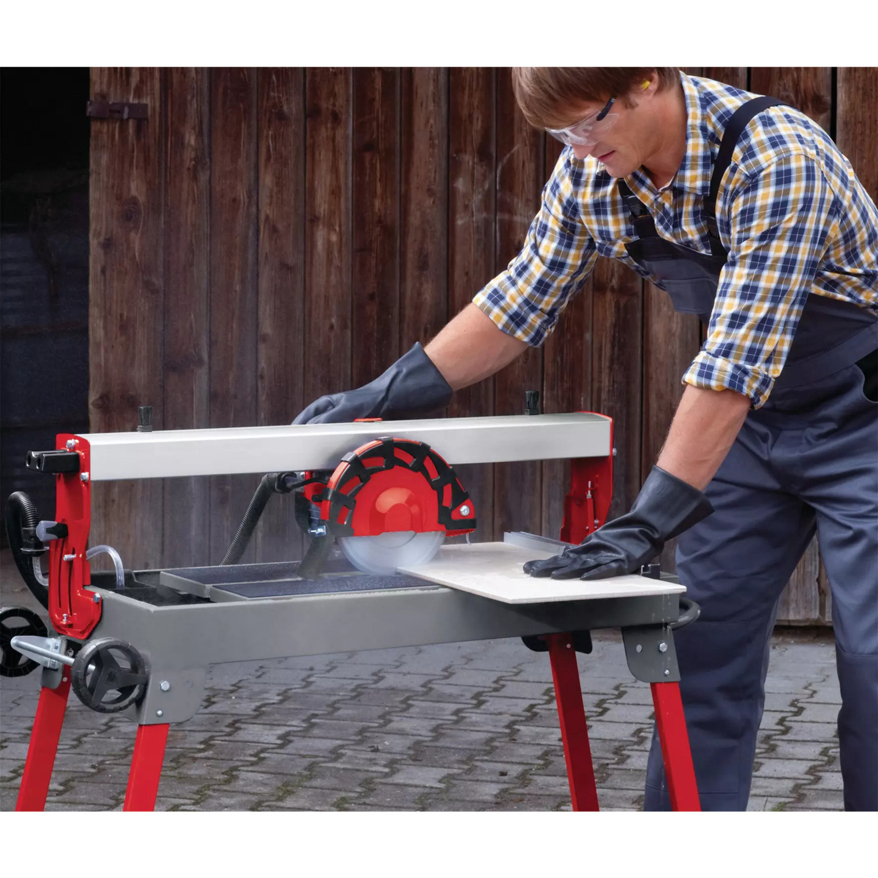 EINHELL Radial-Fliesenschneidmaschine TE-TC 620/1 U, Fliesenschneider rot/grau, 900 Watt