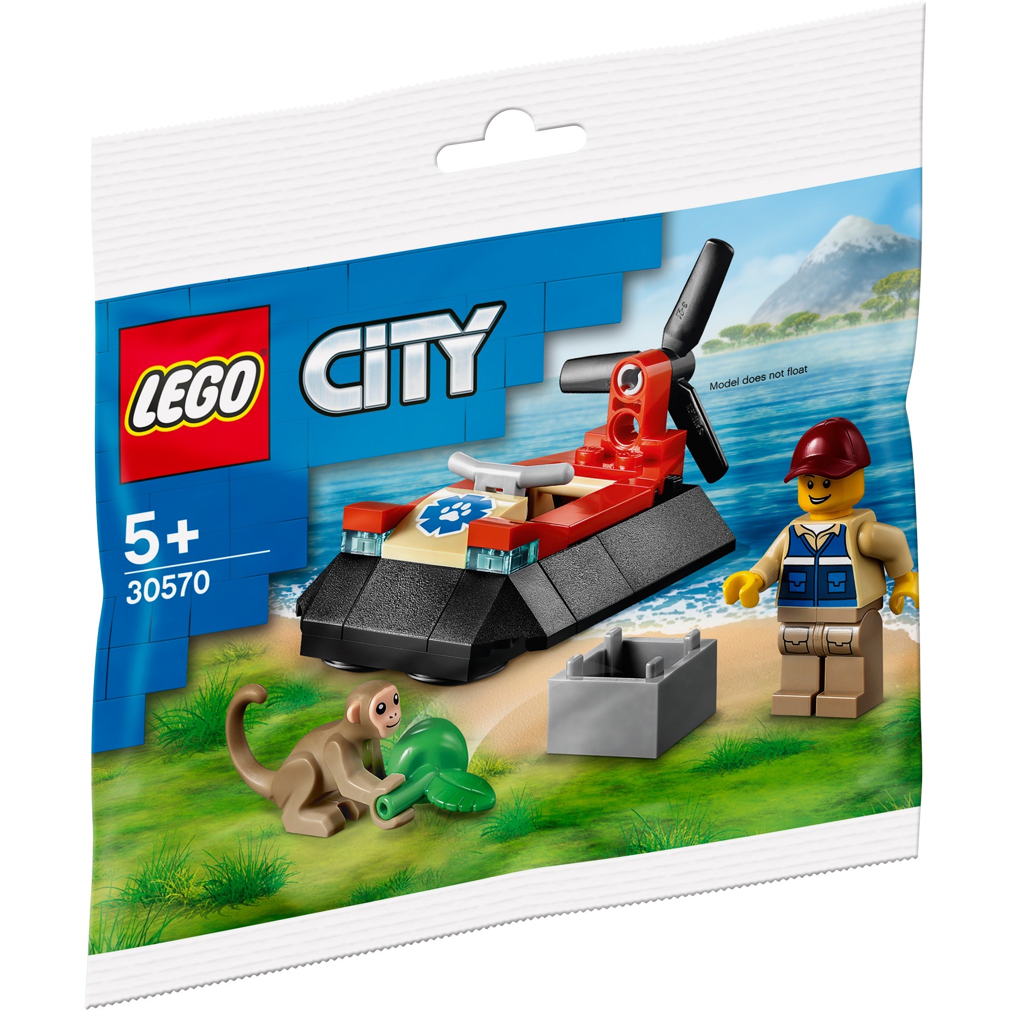 Spielzeug: Lego 30570 City - Luftkissenboot für Tierrettungen