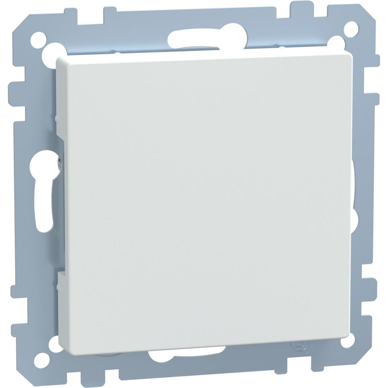 Blindabdeckung mit zentraler Abdeckplatte, Unterputz, glänzend, Thermoplast, 73x73x23 mm