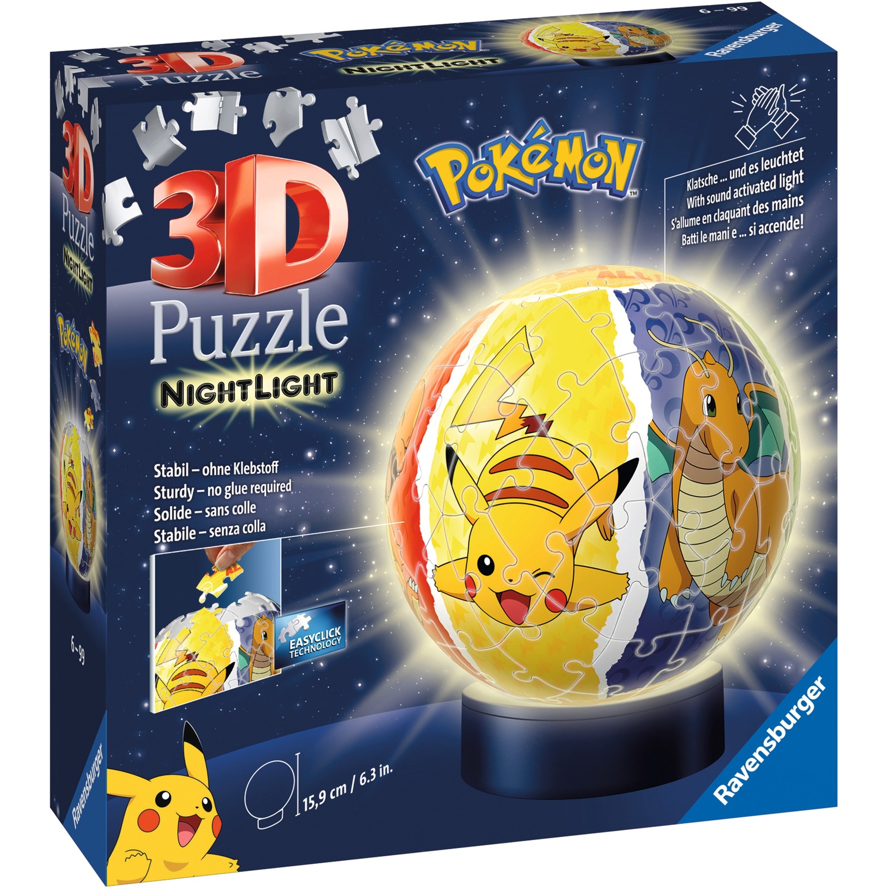 3D Puzzleball Nachtlicht Pokémon