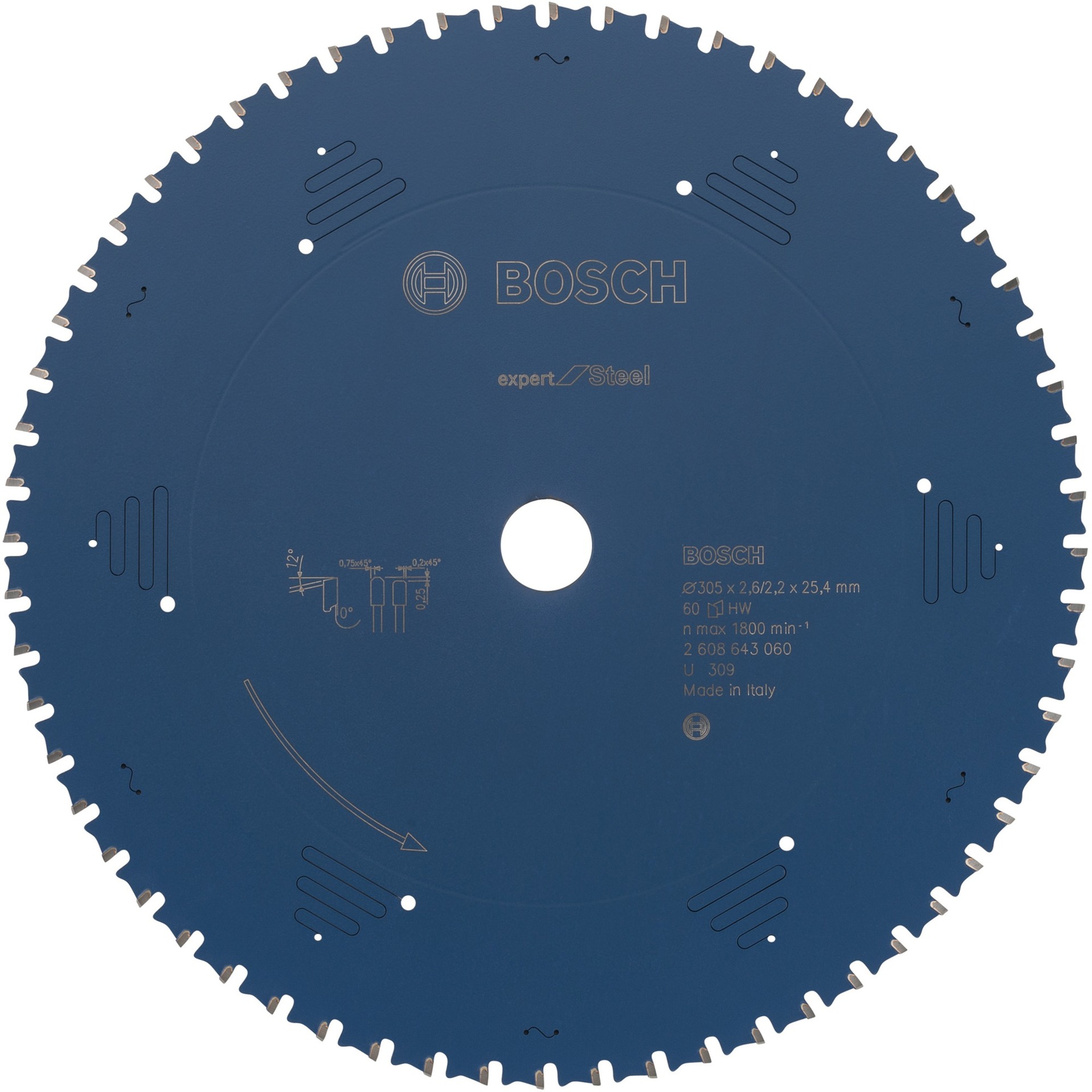 EXPERT Steel Kreissägeblatt, Ø 305mm, 60Z