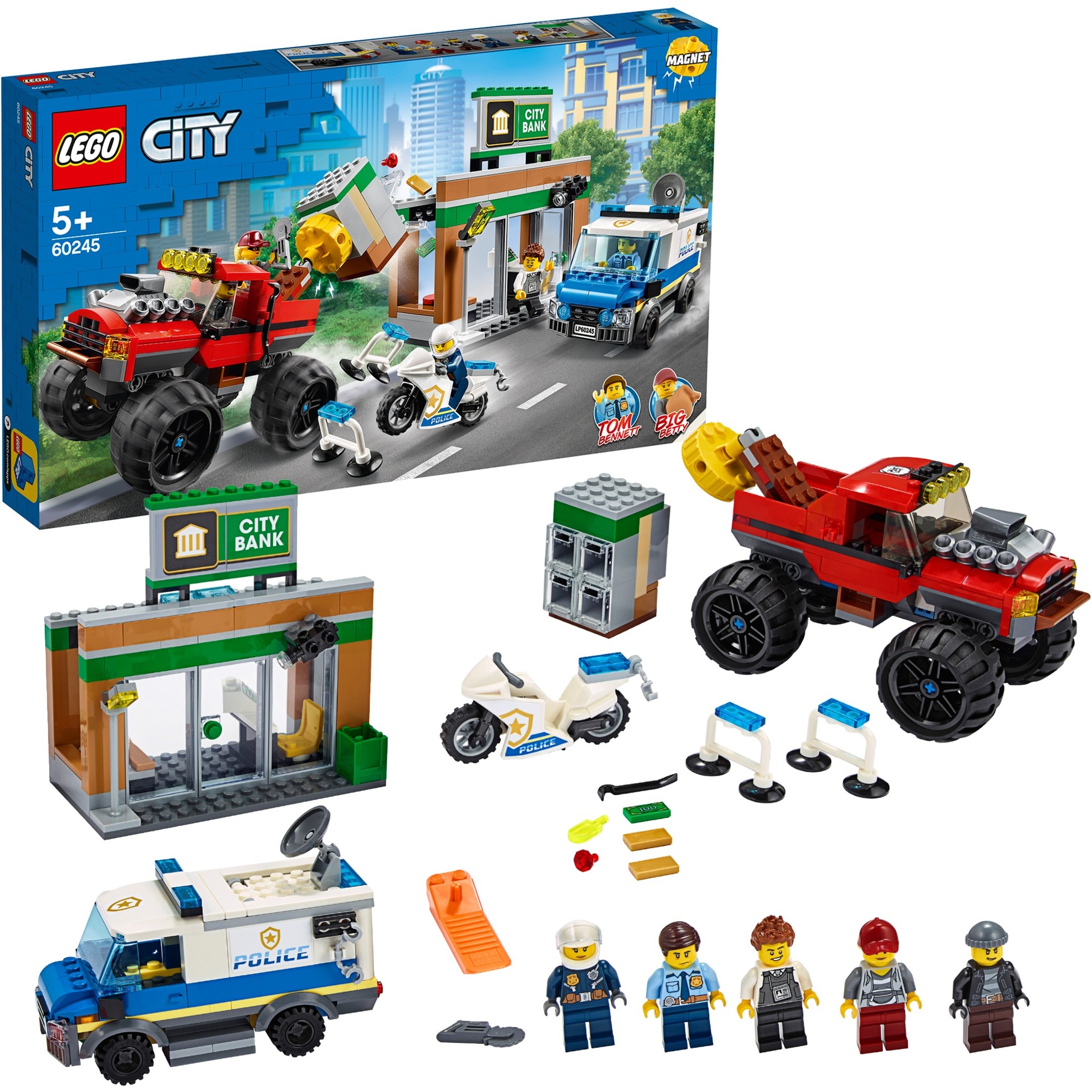 Lego 60245 City Raubüberfall mit dem Monster-Truck, Konstruktionsspielzeug | 05702016617795