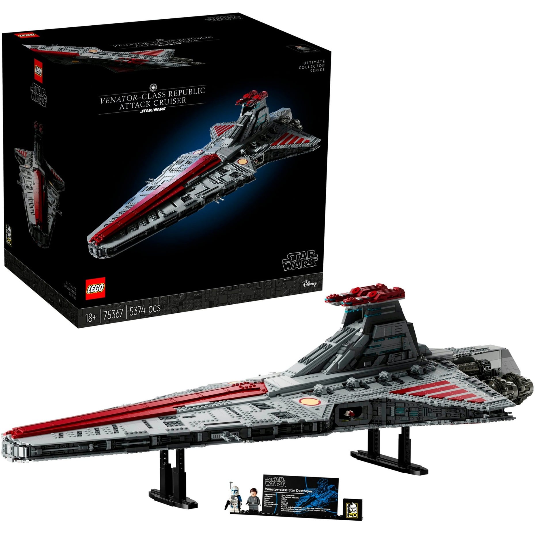 75367 Star Wars Republikanischer Angriffskreuzer der Venator-Klasse, Konstruktionsspielzeug