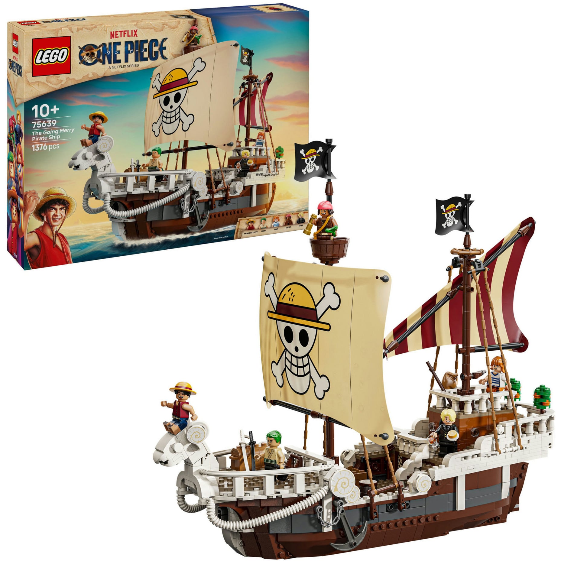 75639 One Piece Das Piratenschiff Flying Lamb, Konstruktionsspielzeug