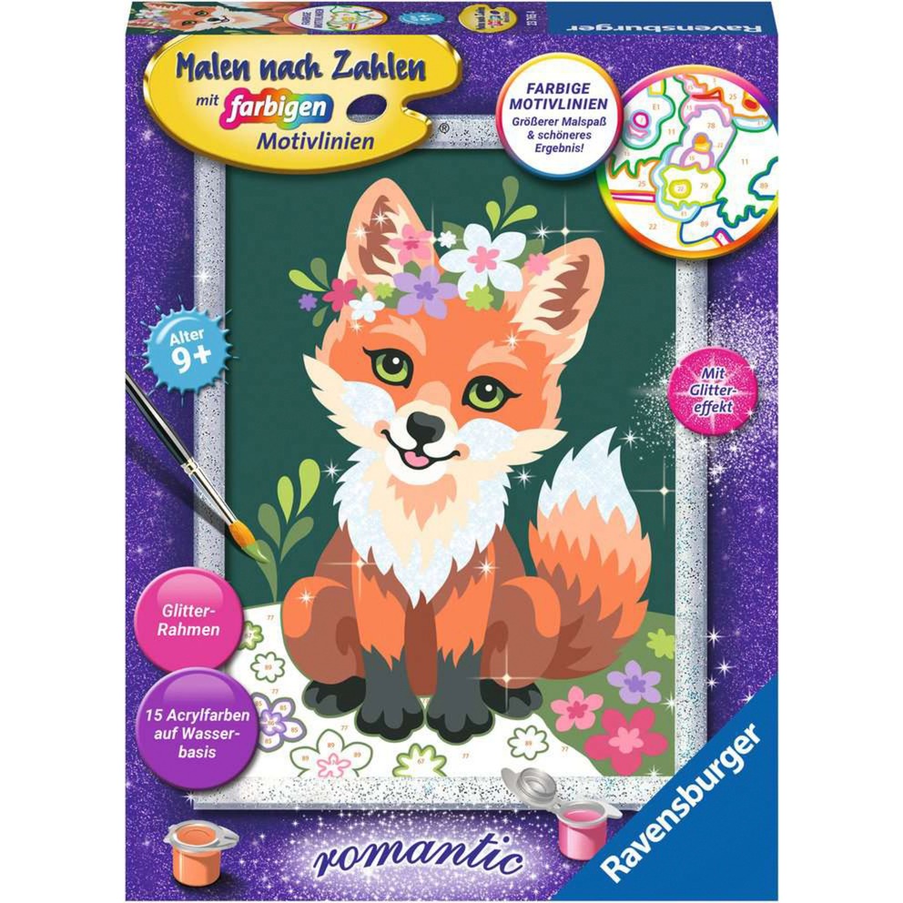 Malen nach Zahlen - Blumiger Fuchs