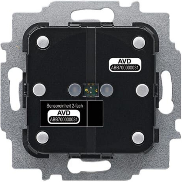 Taster vierfach mit integriertem Temperaturfühler, Unterputz, KNX-Bussystem, Schutzart IP20