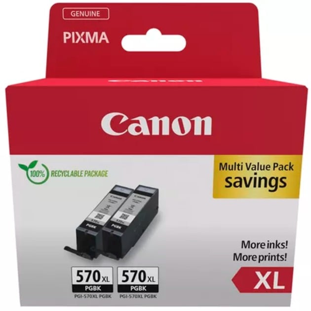 Canon Tinte Doppelpack pigment-schwarz PGI-570XLPGBK | 08714574679365 Canon Tinte Doppelpack pigment-schwarz PGI-570XLPGBK | 08714574679365