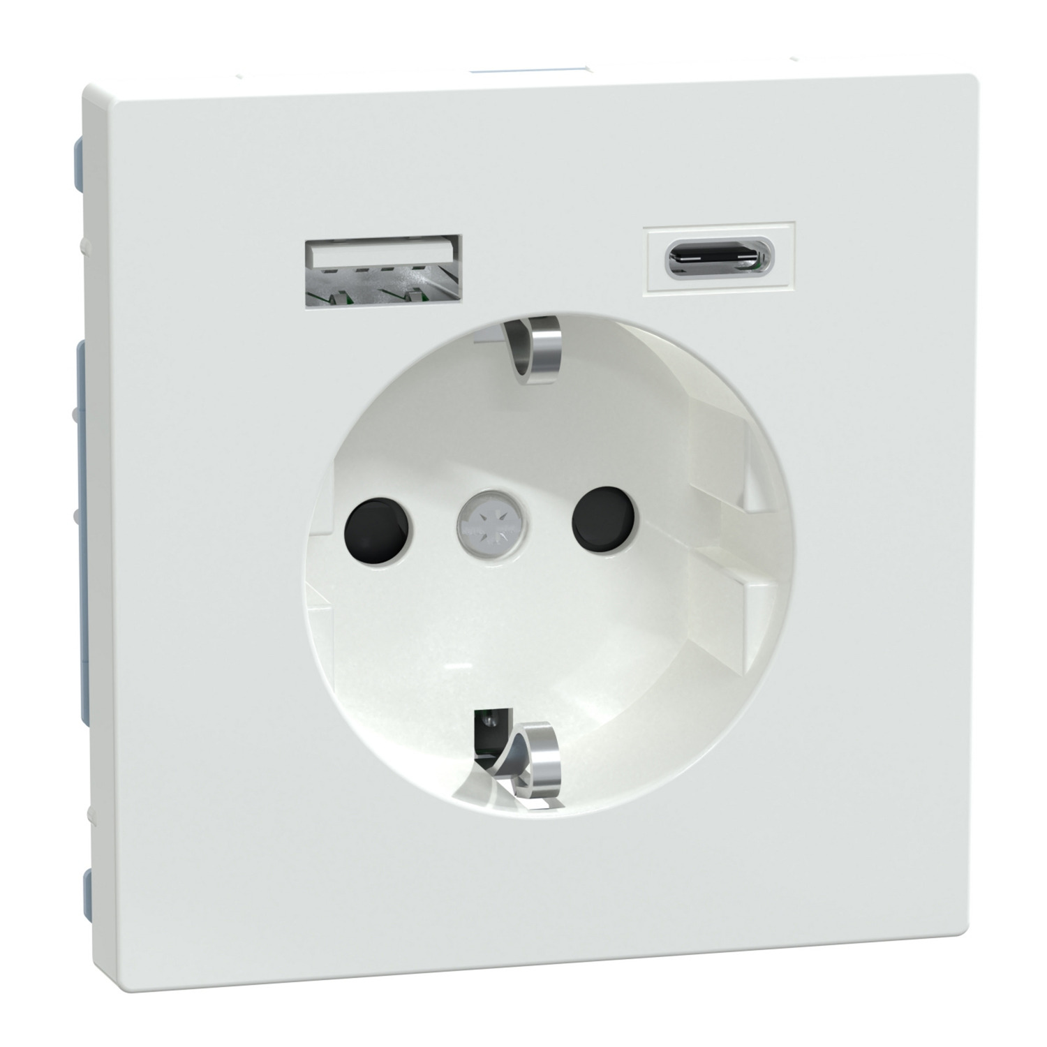 Schutzkontakt Steckdose mit USB Ladegerät Typ MEG2367-6035, Unterputz, 16 Ampere, 250 Volt