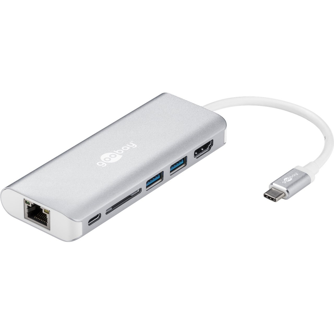 Goobay USB-C Multiport Adapter HDMI USB CR RJ45 PD | 04040849767883 Goobay USB-C Multiport Adapter HDMI USB CR RJ45 PD | 04040849767883