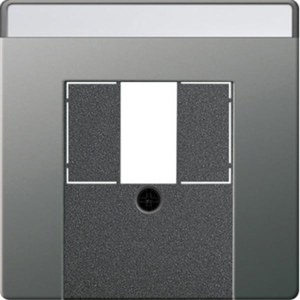 Abdeckung für Telekommunikationsanschluss und Universal Serial Bus mit Beschriftungsfeld