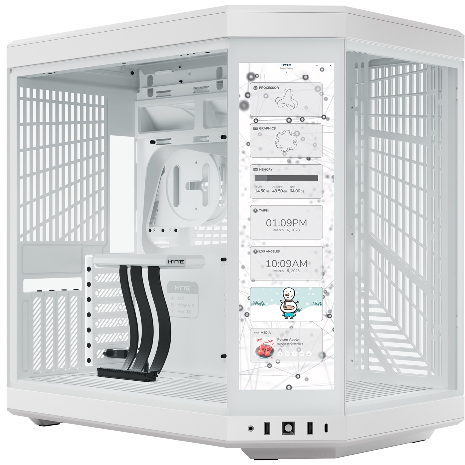HYTE Y70 Touch Snow White  , Tower-Gehäuse | 01220000350625