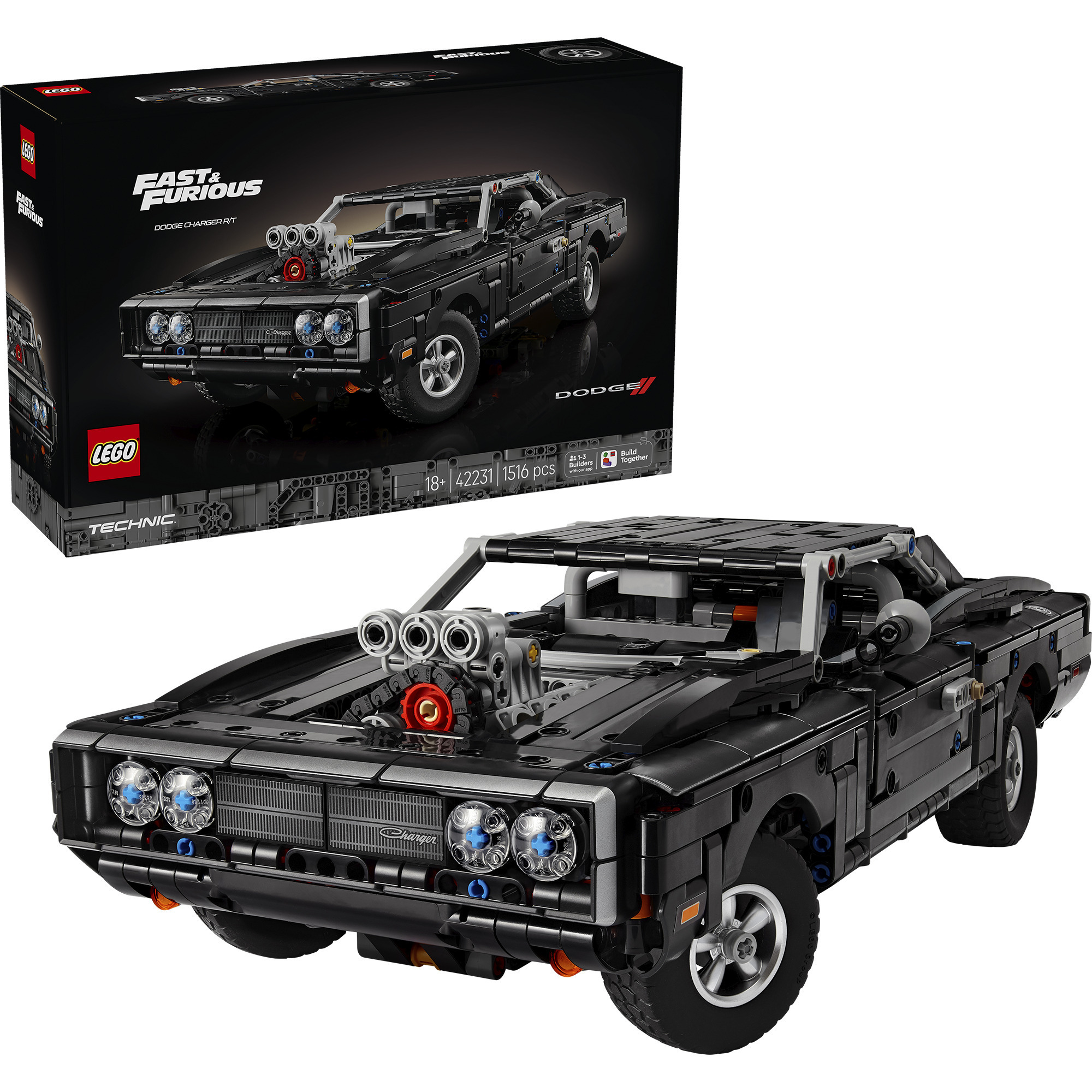42231 Technic Fast and Furious Dodge Charger R/T Auto, Konstruktionsspielzeug