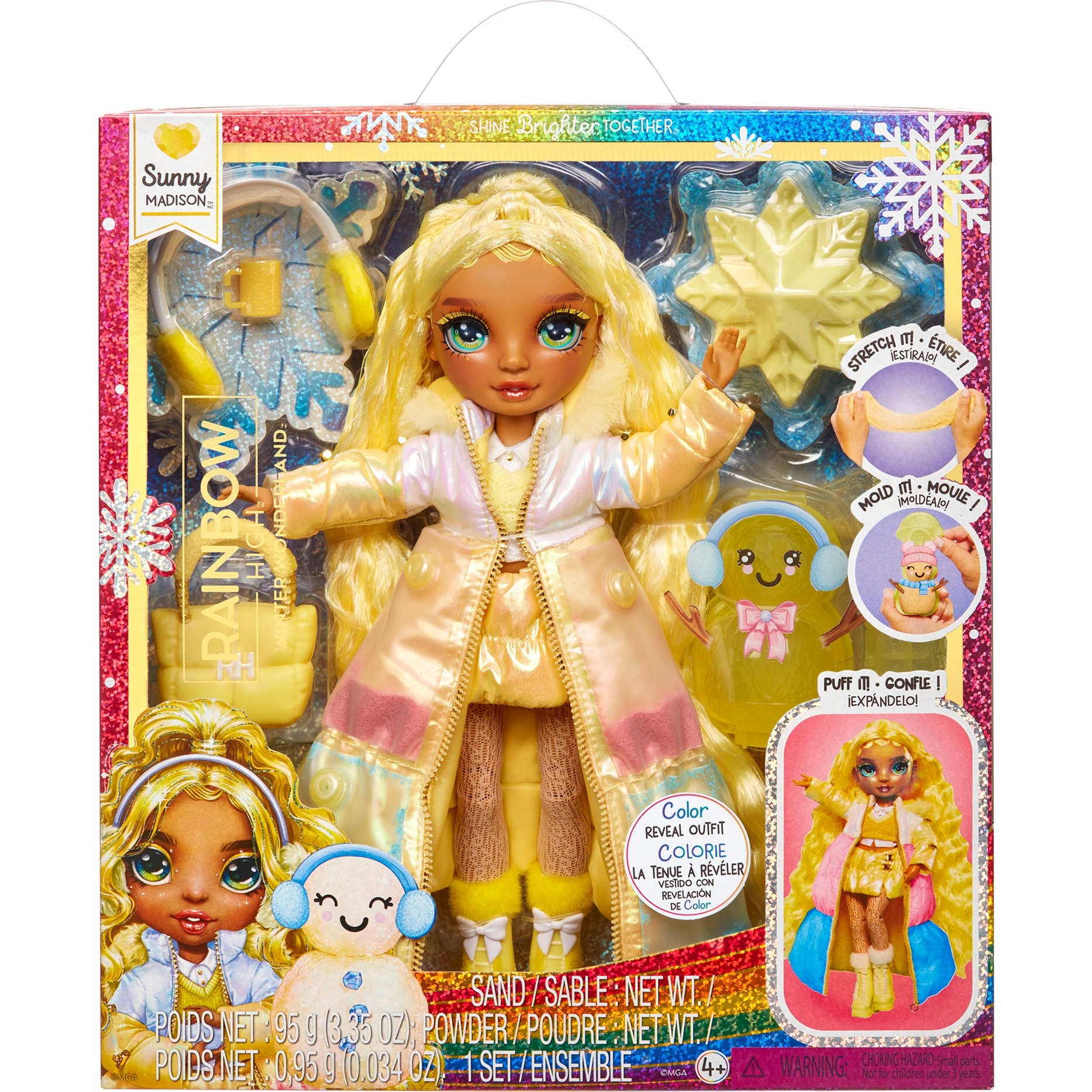 MGA Entertainment Rainbow High Winter Wonderland Doll – Sunny (Yellow), Puppe | 00035051120858