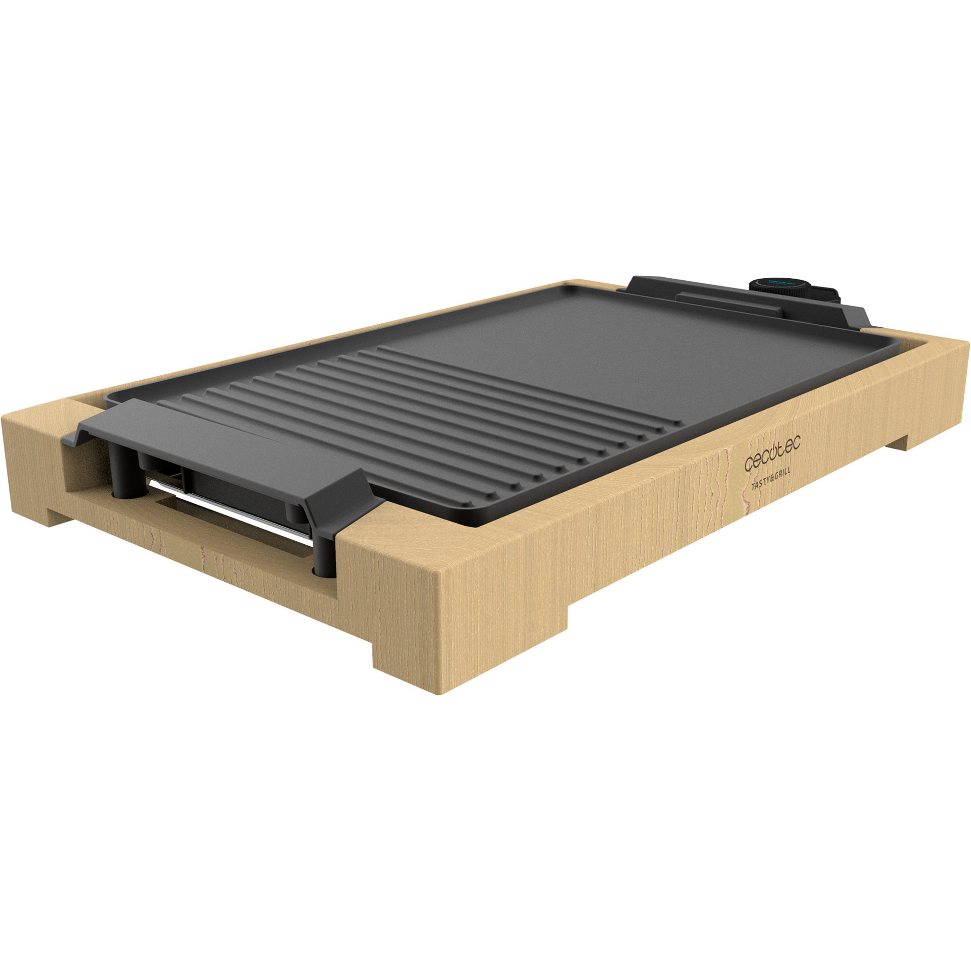 Tischgrill Tasty&Grill 2000 Bamboo Black, Elektro-Grillplatte