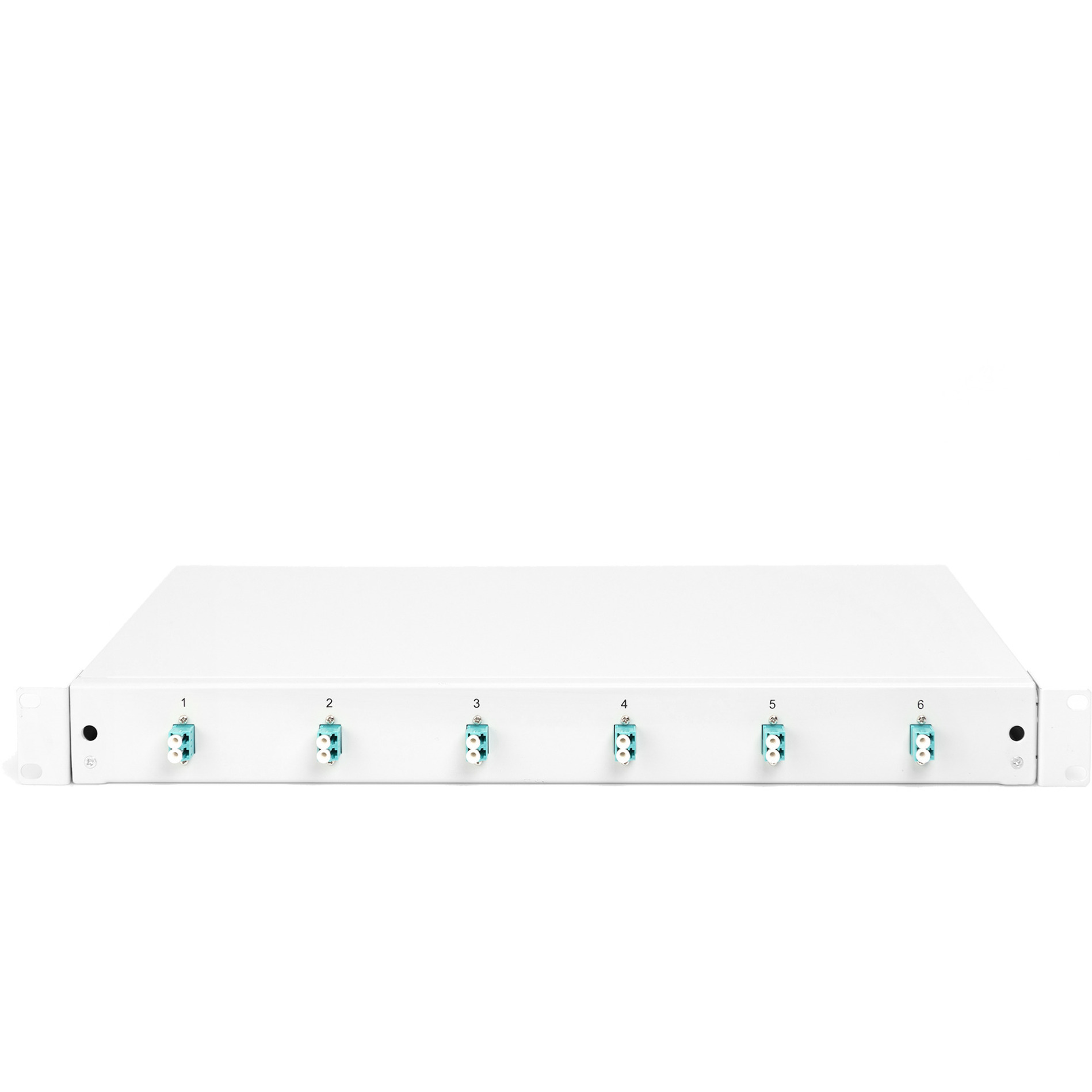 LWL Spleißbox, 1HE, bestückt, 6x LC DX, OM3