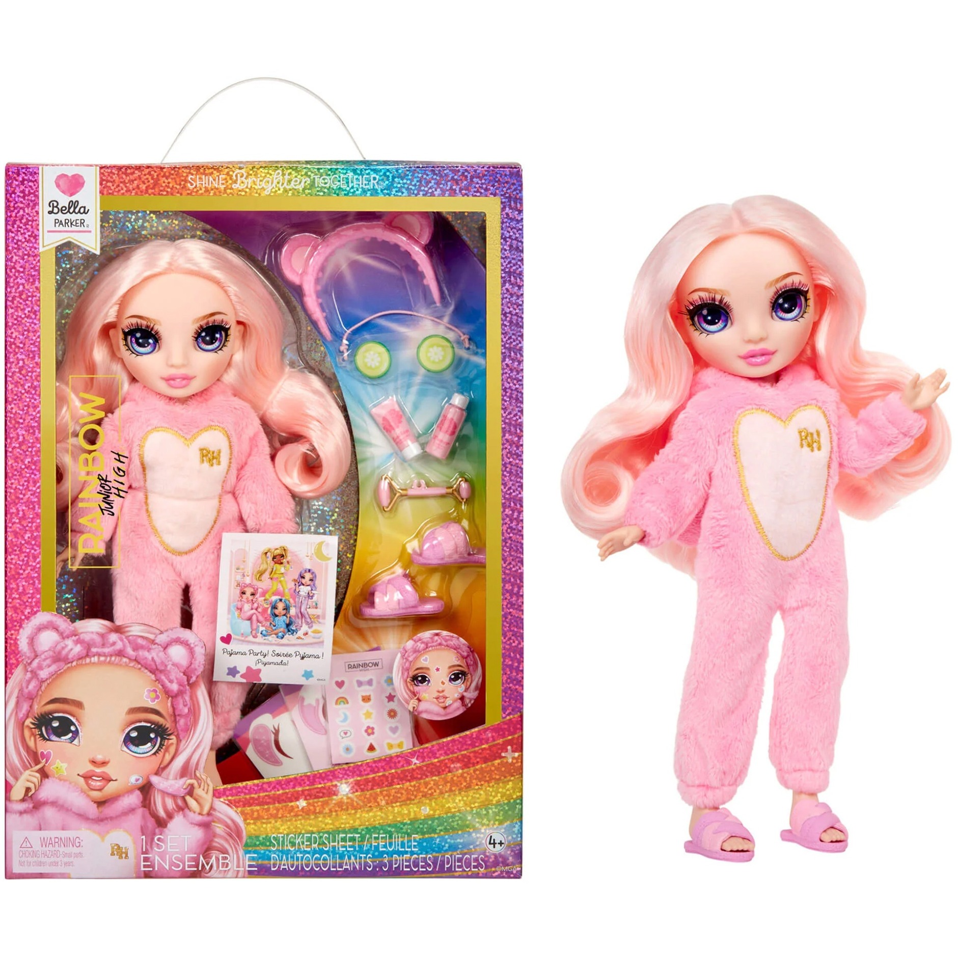 MGA Entertainment Rainbow High Junior High PJ Party – Bella (Pink), Puppe | 00035051503675 MGA Entertainment Rainbow High Junior High PJ Party – Bella (Pink), Puppe | 00035051503675