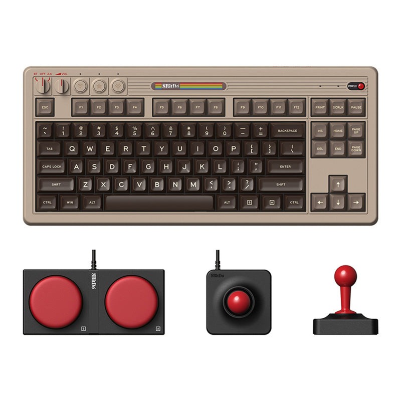 8BitDo Retro Mechanical Keyboard (C64 Edition), Gaming-Tastatur | 06922621505266