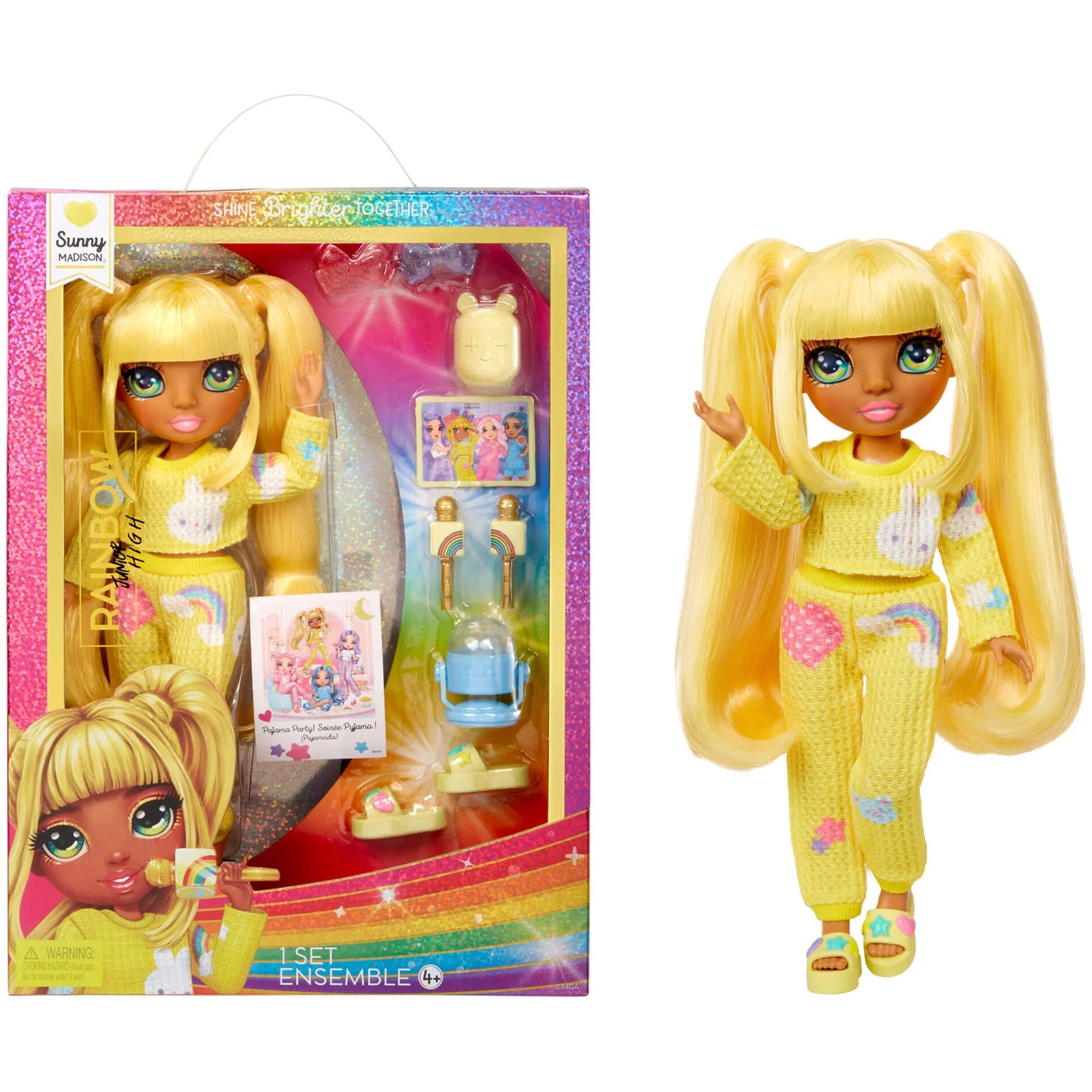MGA Entertainment Rainbow High Junior High PJ Party – Sunny (Yellow), Puppe | 00035051503682 MGA Entertainment Rainbow High Junior High PJ Party – Sunny (Yellow), Puppe | 00035051503682
