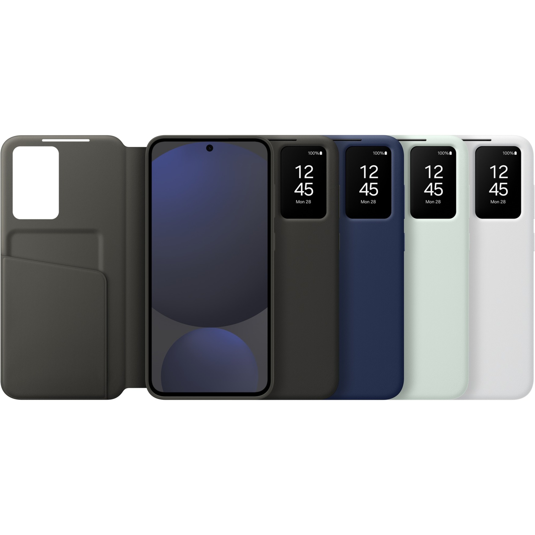 SAMSUNG Smart View Wallet Case, Handyhülle weiß, Samsung Galaxy S24 FE