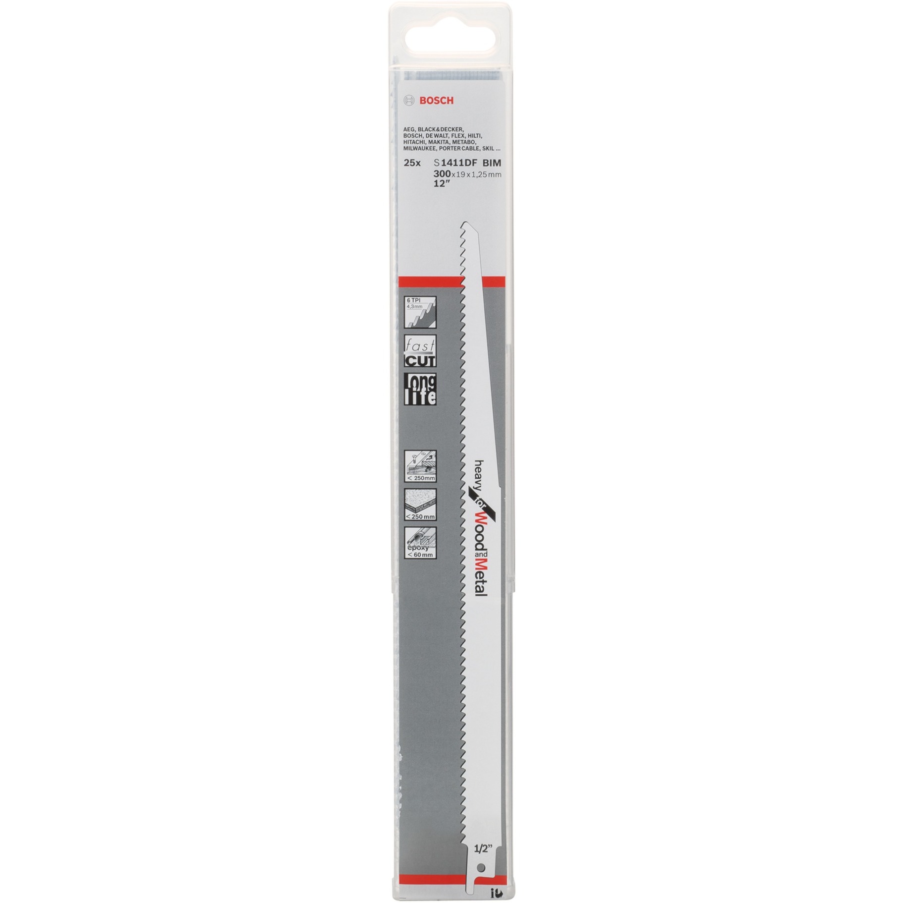 Säbelsägeblatt S 1411 DF Heavy for Wood and Metal, 25 Stück