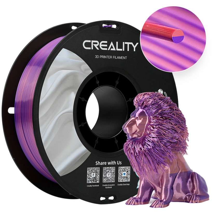 Creality CR-Silk PLA Filament Rosa/Lila, 3D-Filament | 06971636405559 Creality CR-Silk PLA Filament Rosa/Lila, 3D-Filament | 06971636405559