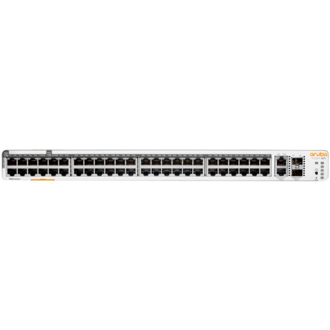 Networking Instant On Switch 40 Anschlüsse Gigabit CL4 8 Anschlüsse Gigabit CL6 PoE 2 Anschlüsse 10GBT 2 Anschlüsse SFP+ 600 W 1960