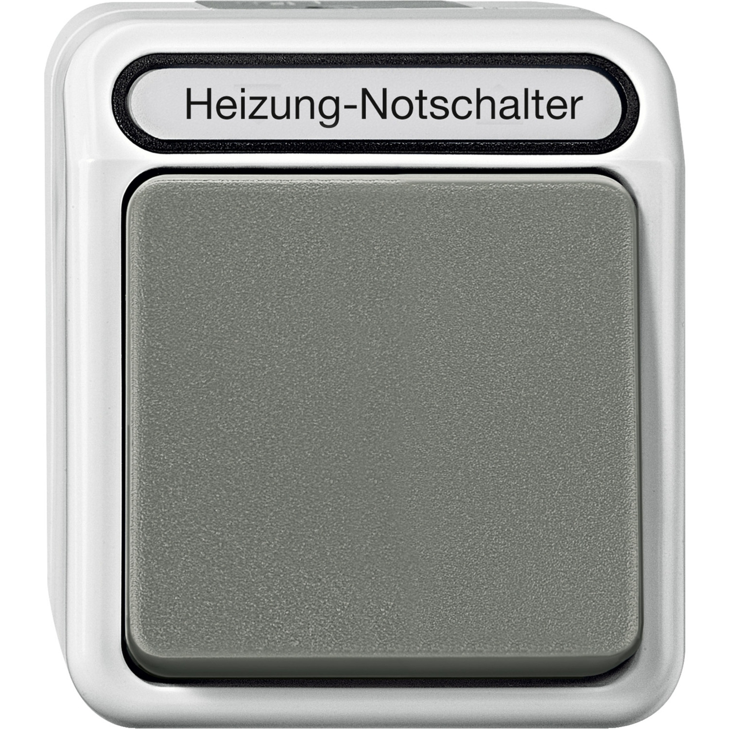 Heizungs-Notschalter, zweipolig, beleuchtet, Aufputz, Schutzart IP44, 10 Ampere