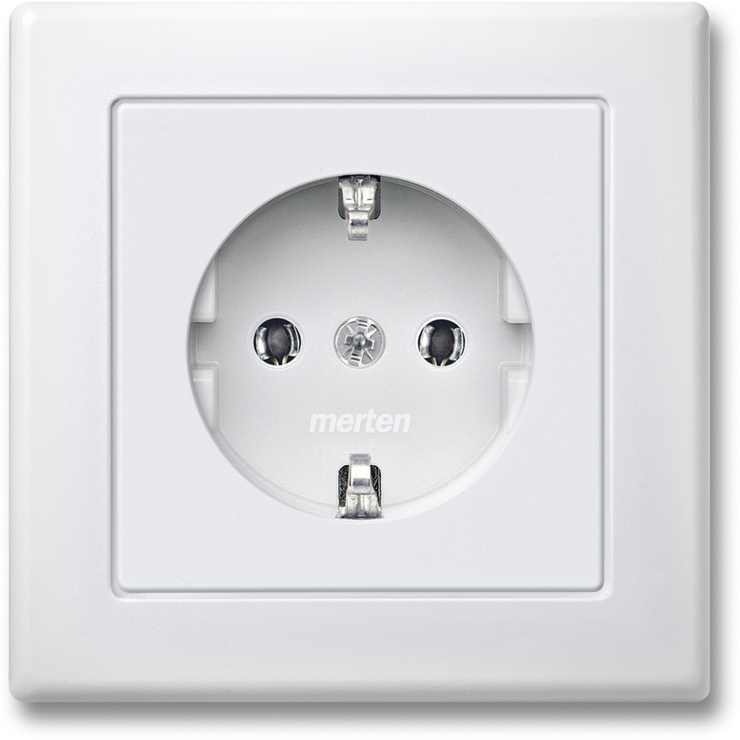 Schutzkontakt-Steckdose Schuko mit voller Abdeckplatte, Unterputz, 16 Ampere, 250 Volt