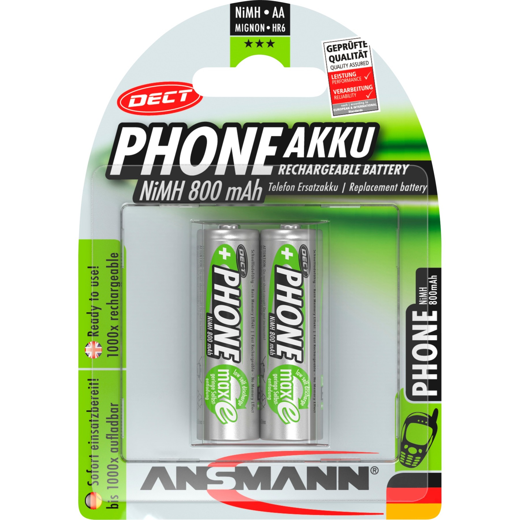 Ansmann 800mAh DECT, Akku | 04013674030903 Ansmann 800mAh DECT, Akku | 04013674030903