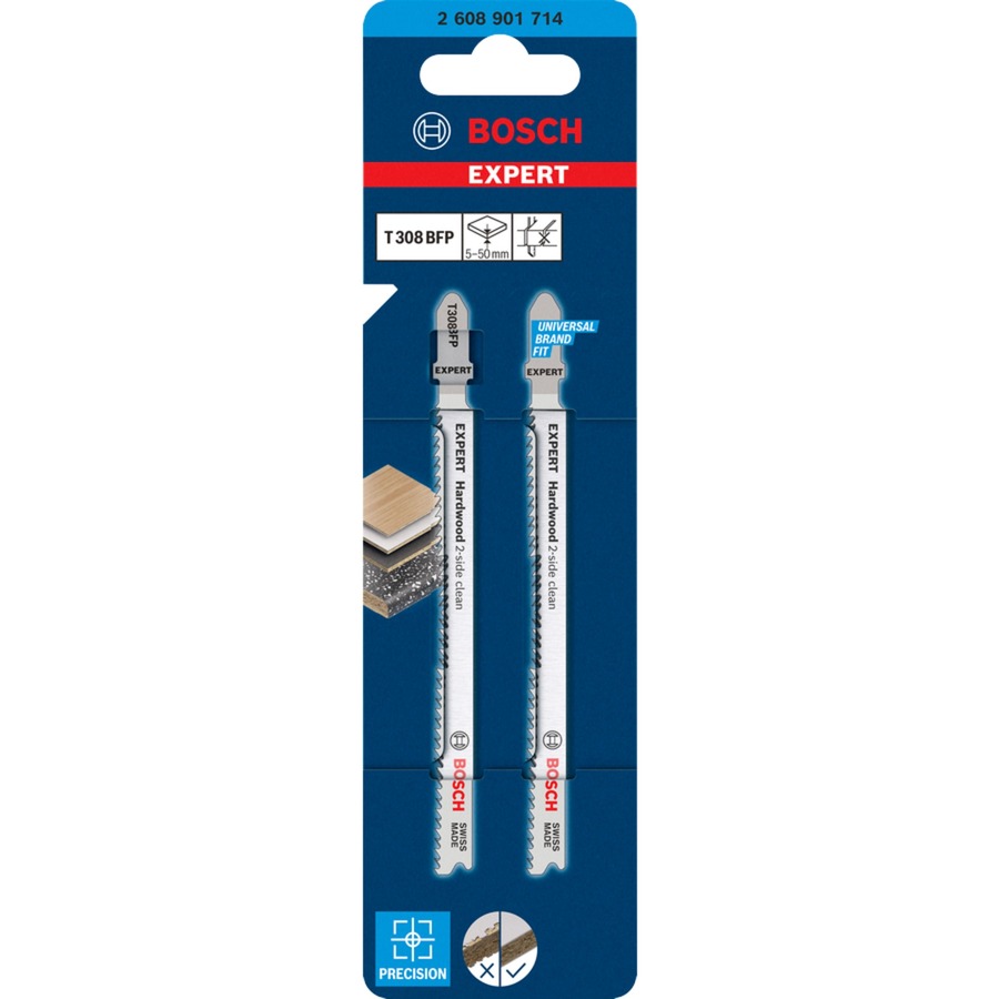 Bosch Expert Stichsägeblatt T 308 BFP “Hardwood 2-side clean“ | 04059952657417 Bosch Expert Stichsägeblatt T 308 BFP “Hardwood 2-side clean“ | 04059952657417