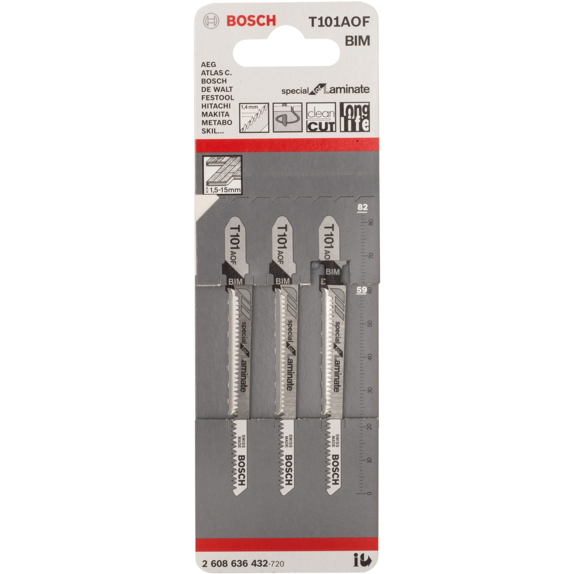 Stichsägeblatt T 101 AOF Special for Laminate, 83mm
