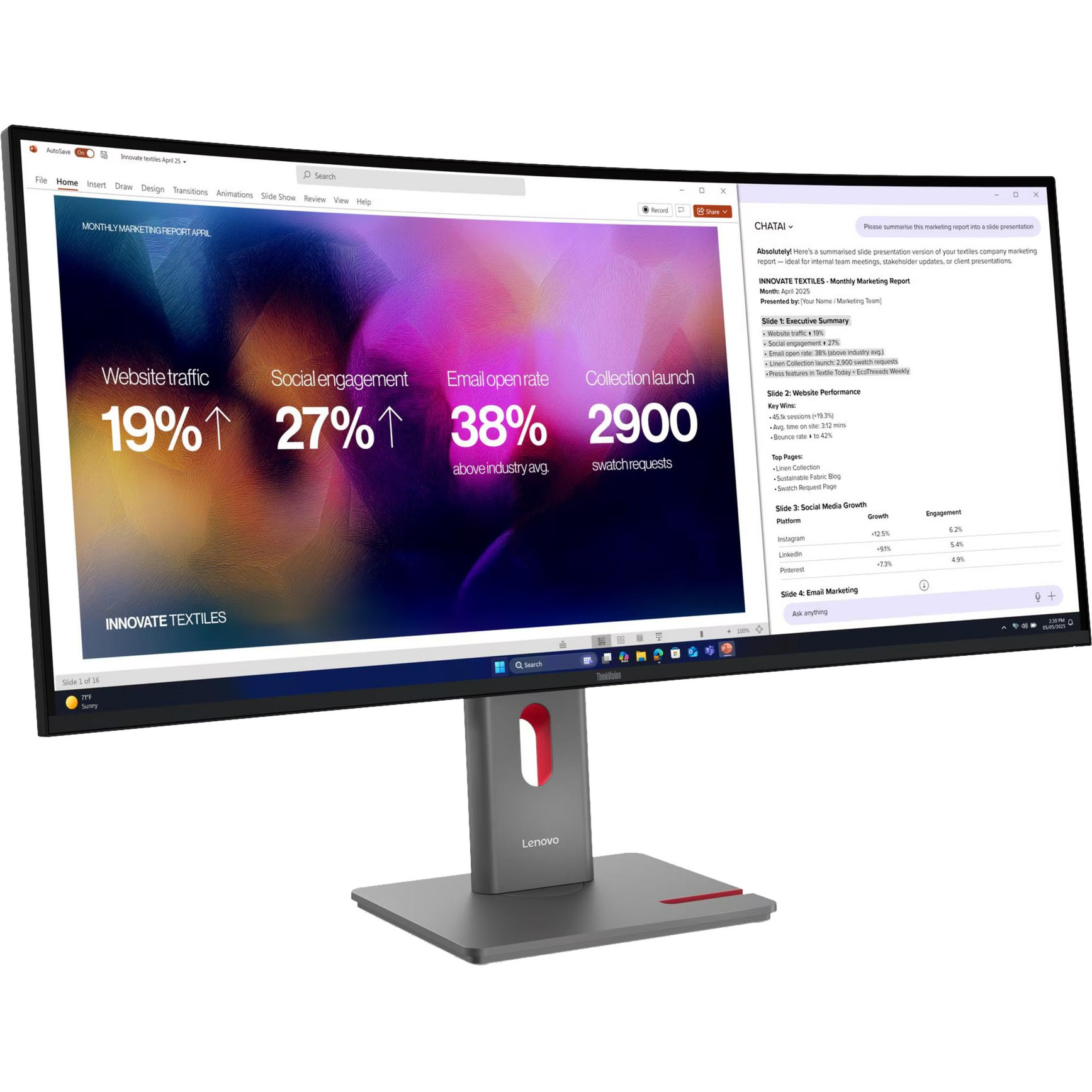 ThinkVision P40WD-40, LED-Monitor
