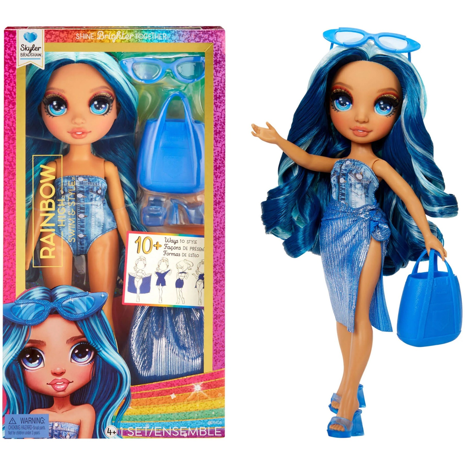 MGA Entertainment Rainbow High Swim & Style – Skyler (Blue), Puppe | 00035051507307 MGA Entertainment Rainbow High Swim & Style – Skyler (Blue), Puppe | 00035051507307