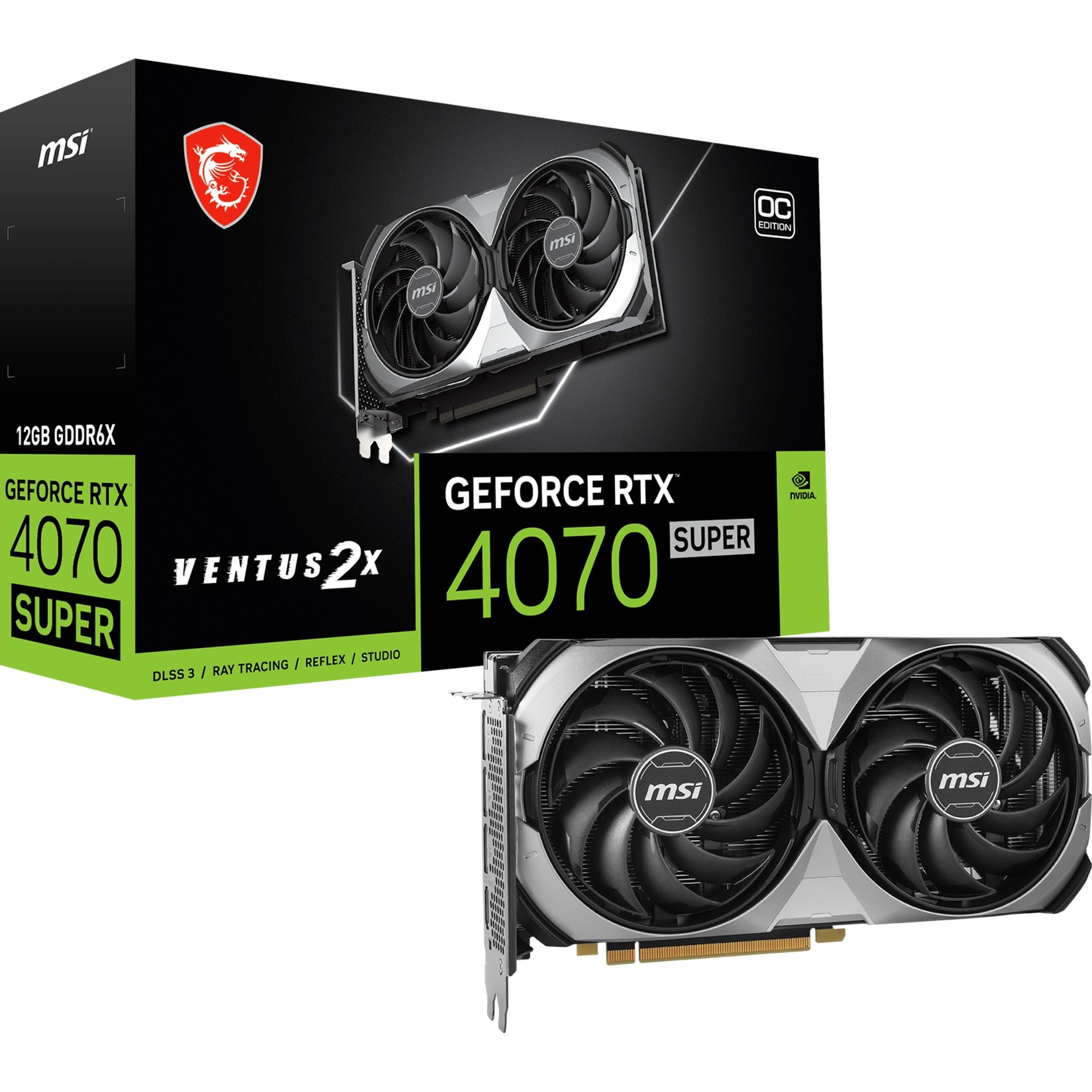 MSI GeForce RTX 4070 SUPER 12G VENTUS 2X OC, Grafikkarte | 04711377171281 MSI GeForce RTX 4070 SUPER 12G VENTUS 2X OC, Grafikkarte | 04711377171281