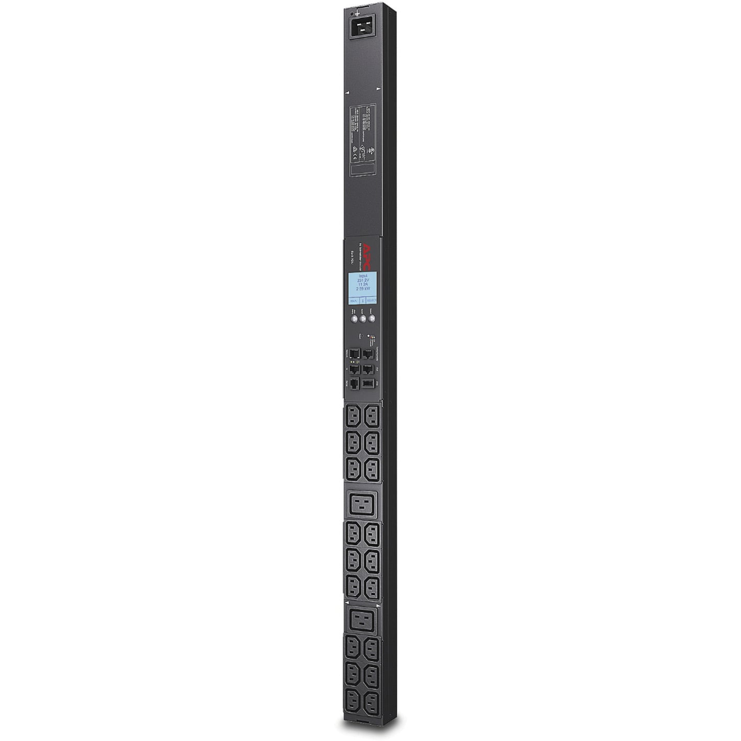 Metered Rack PDU 2G, AP8858EU3 mit Messfunktion, Null HE, 18x C13, 2x C19, Steckdosenleiste