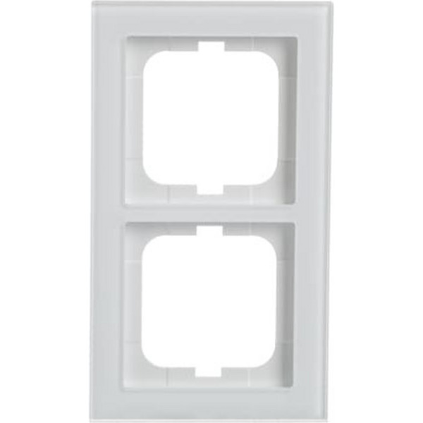 Rahmen zwei-fach, Designlinie Busch-axcent pur, Glas, glänzend, Schutzart IP20