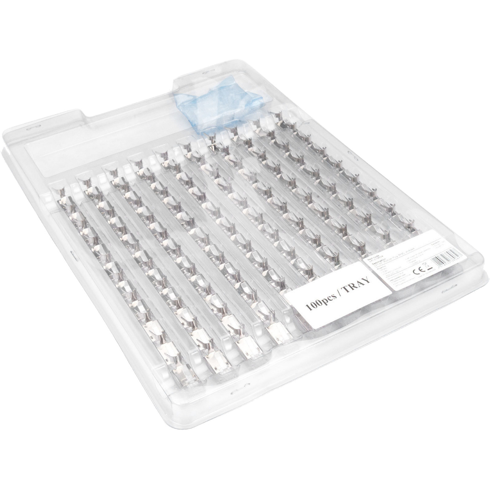 Modularstecker für Rundkabel, CAT 6A, geschirmt, 100 Stück