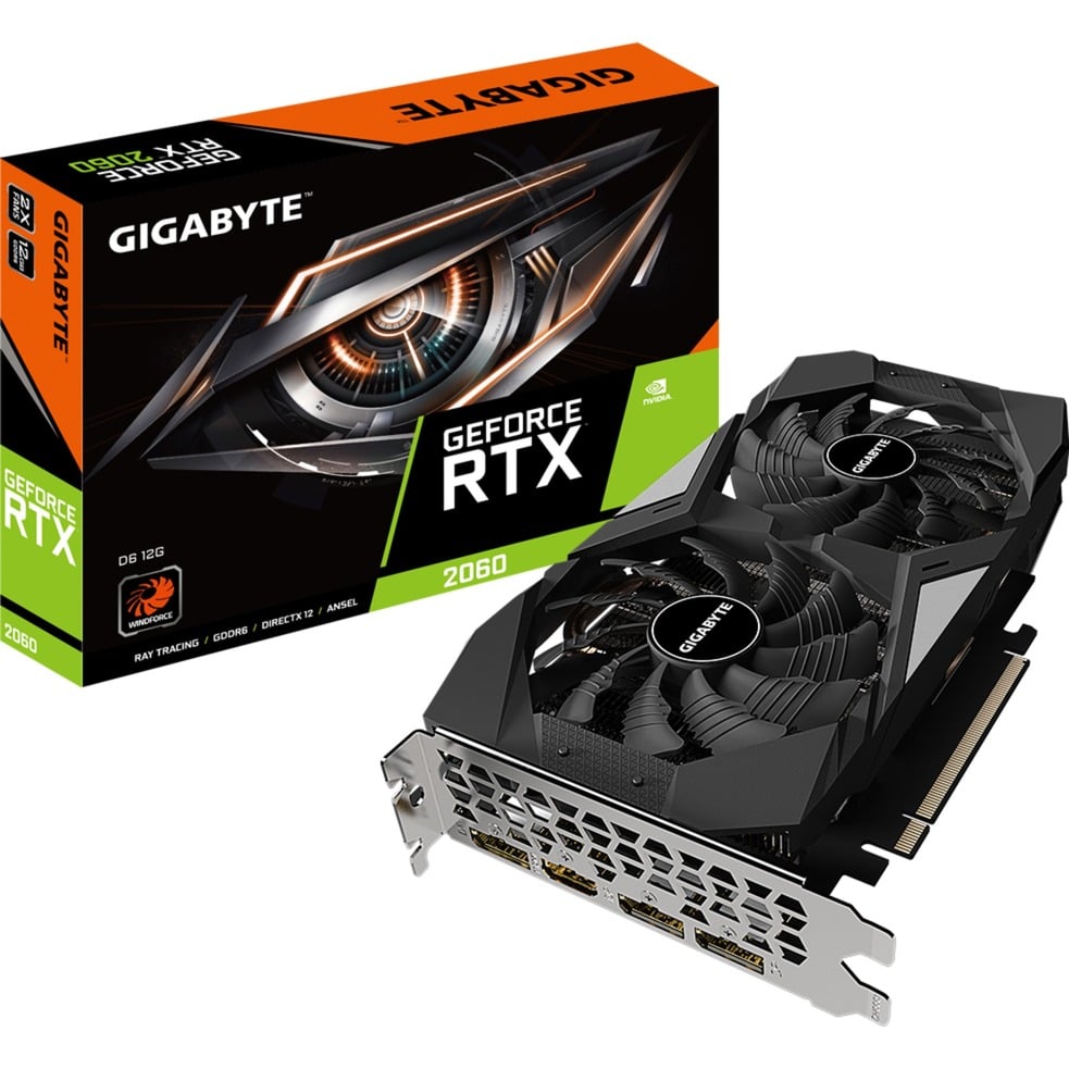 Gigabyte GeForce RTX 2060 D6 12G, Grafikkarte | 04719331310516 Gigabyte GeForce RTX 2060 D6 12G, Grafikkarte | 04719331310516