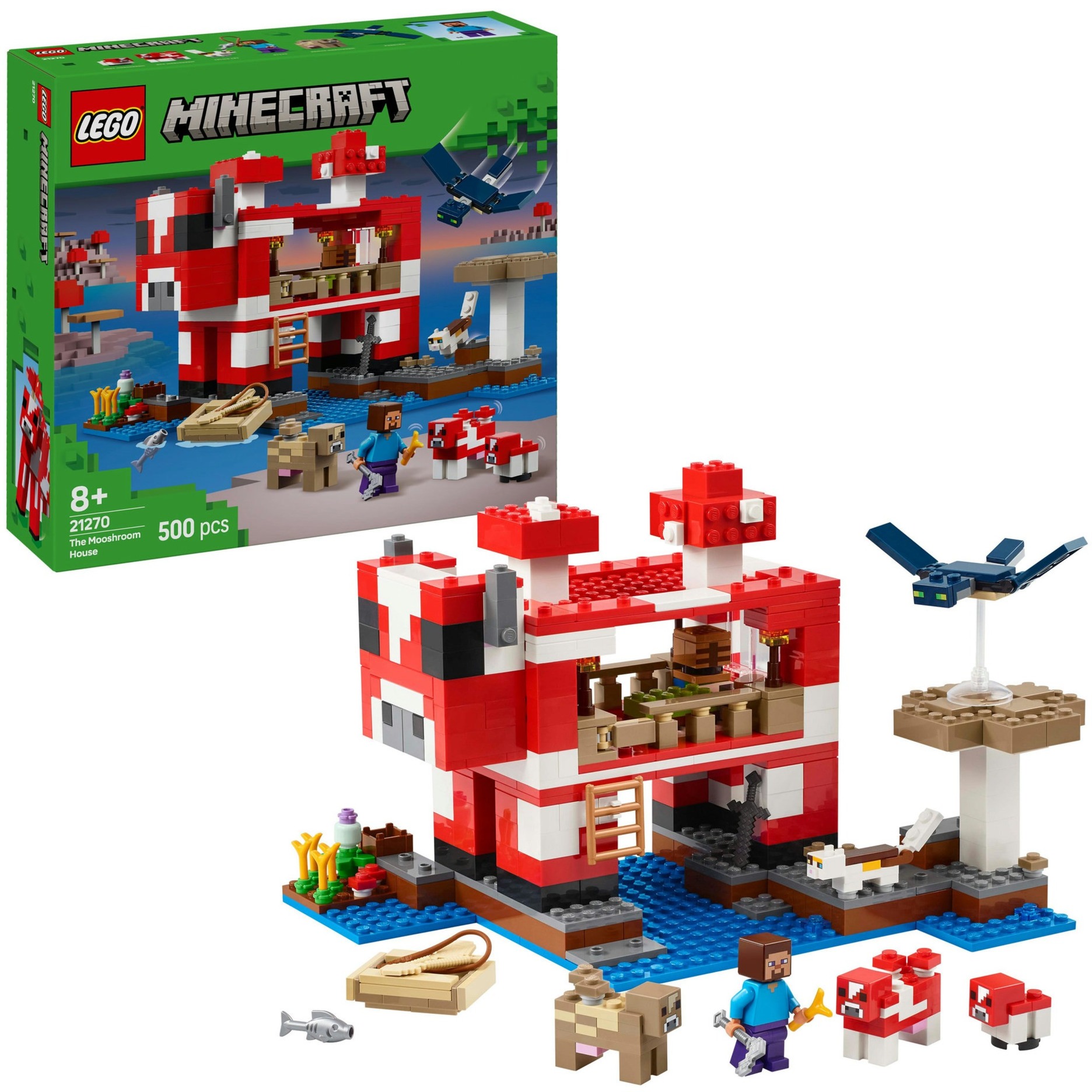 21270 Minecraft Das Pilzkuh-Haus, Konstruktionsspielzeug