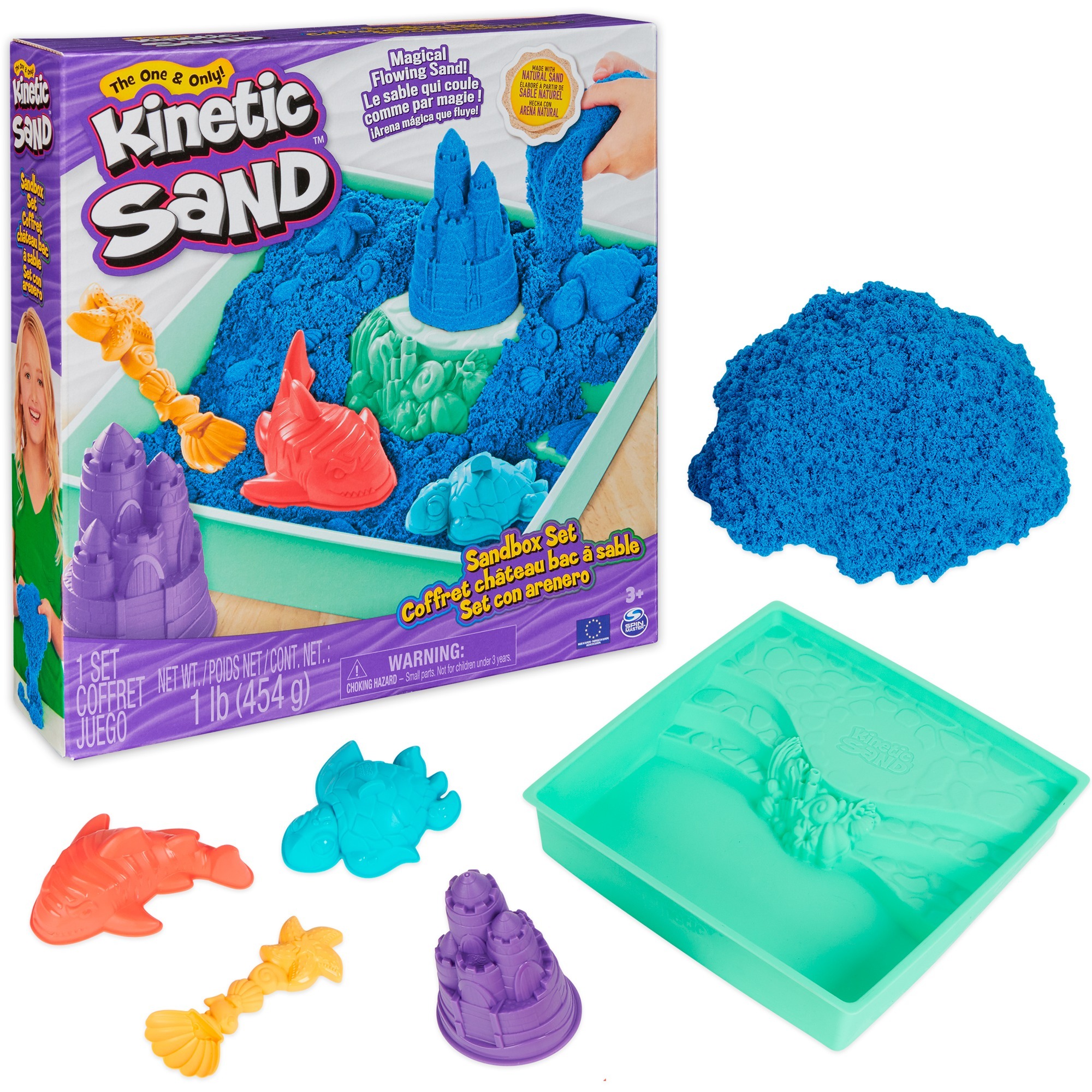 Kinetic Sand - Sandbox Set blau, Spielsand